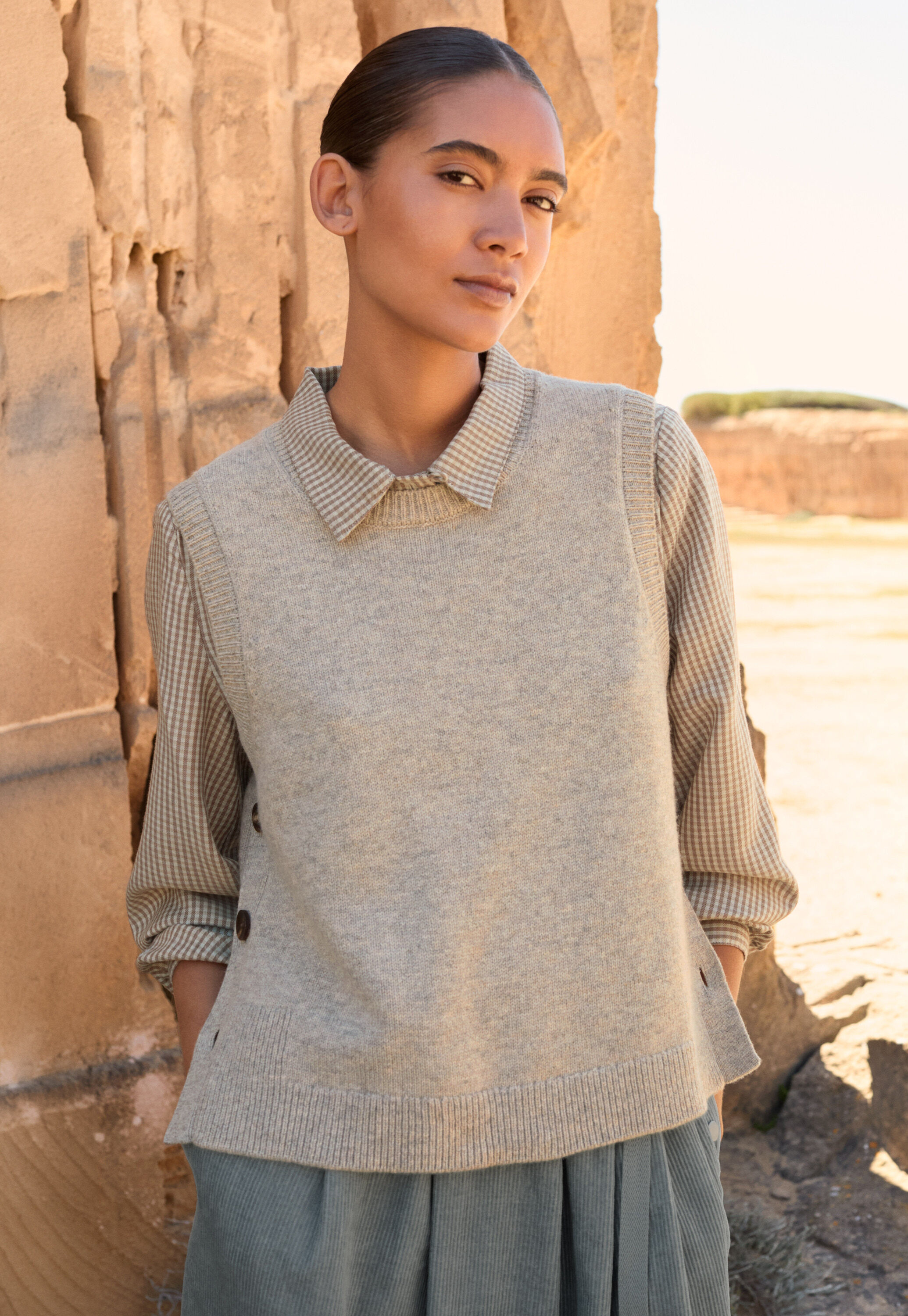 Kleid mit Peplum-Saum