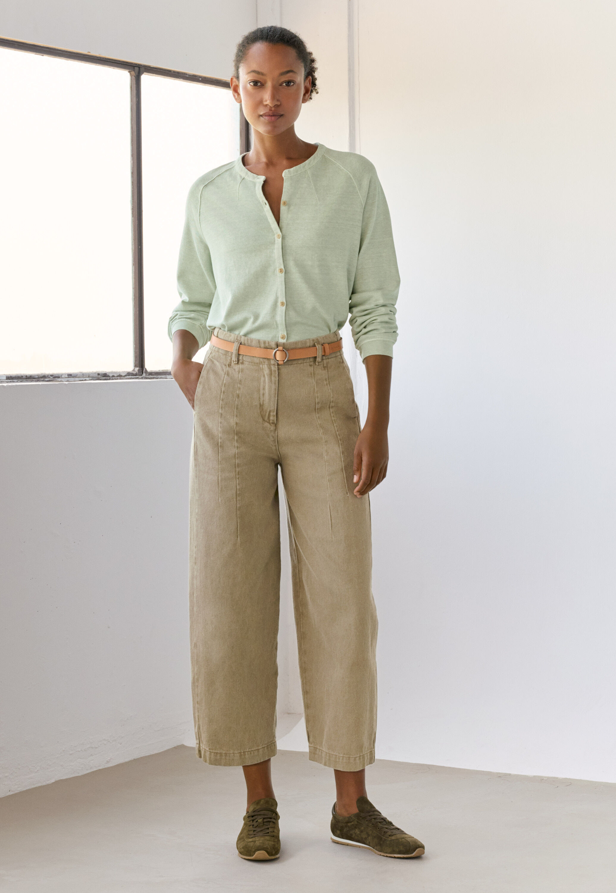 Baumwoll-Jeans mit Abn&auml;hern