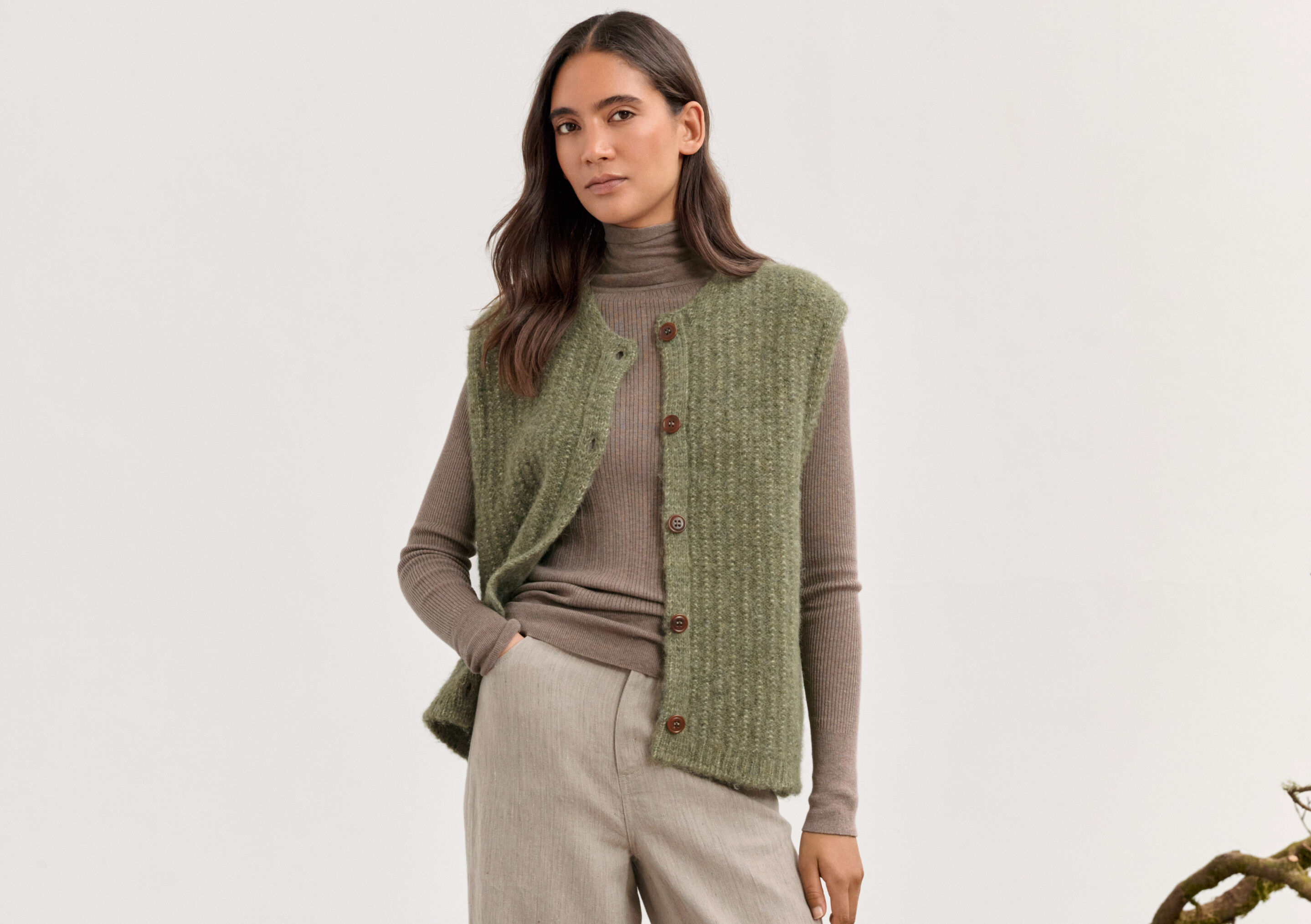 &Auml;rmelloser Cardigan