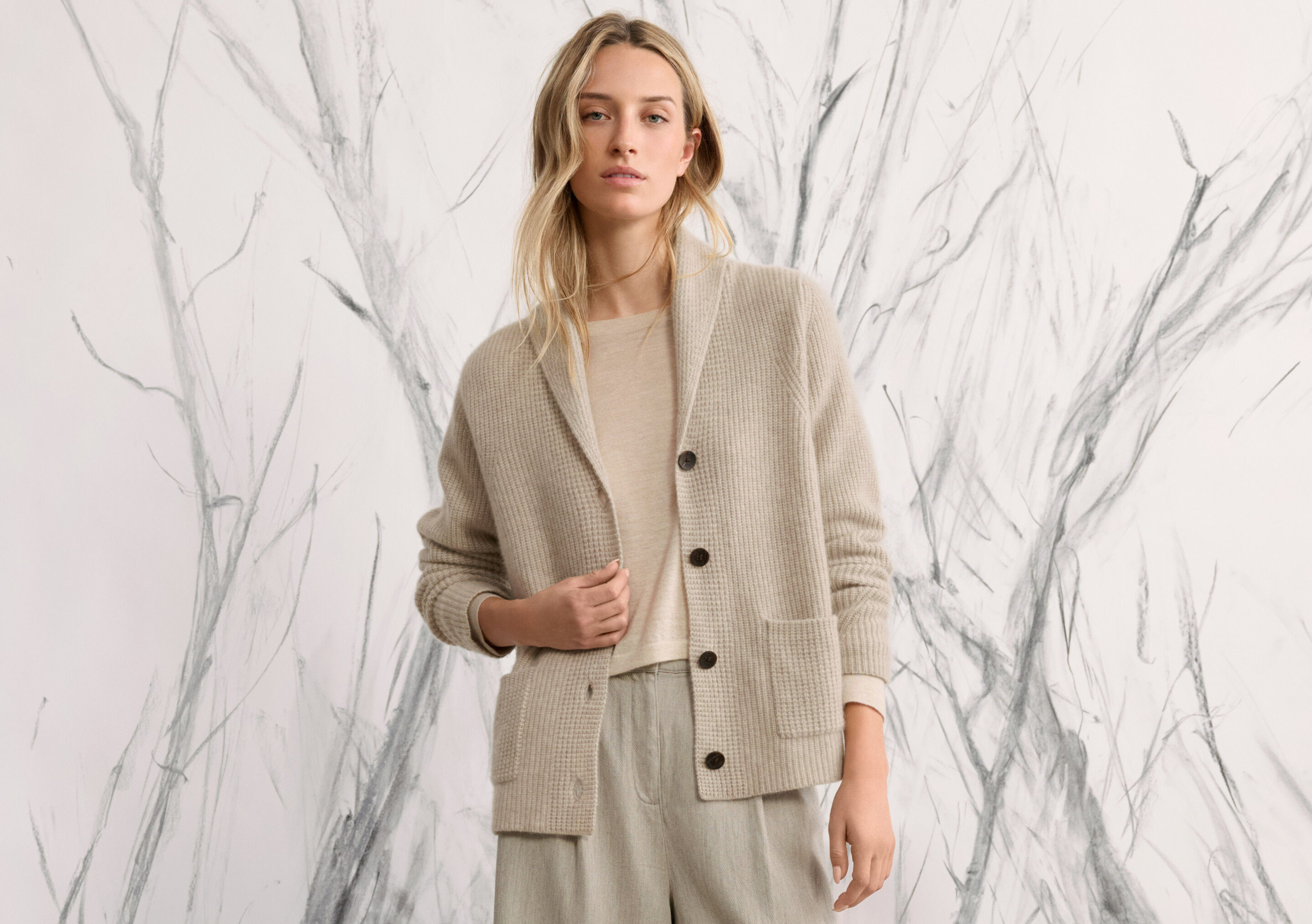 Cardigan mit Schalkragen