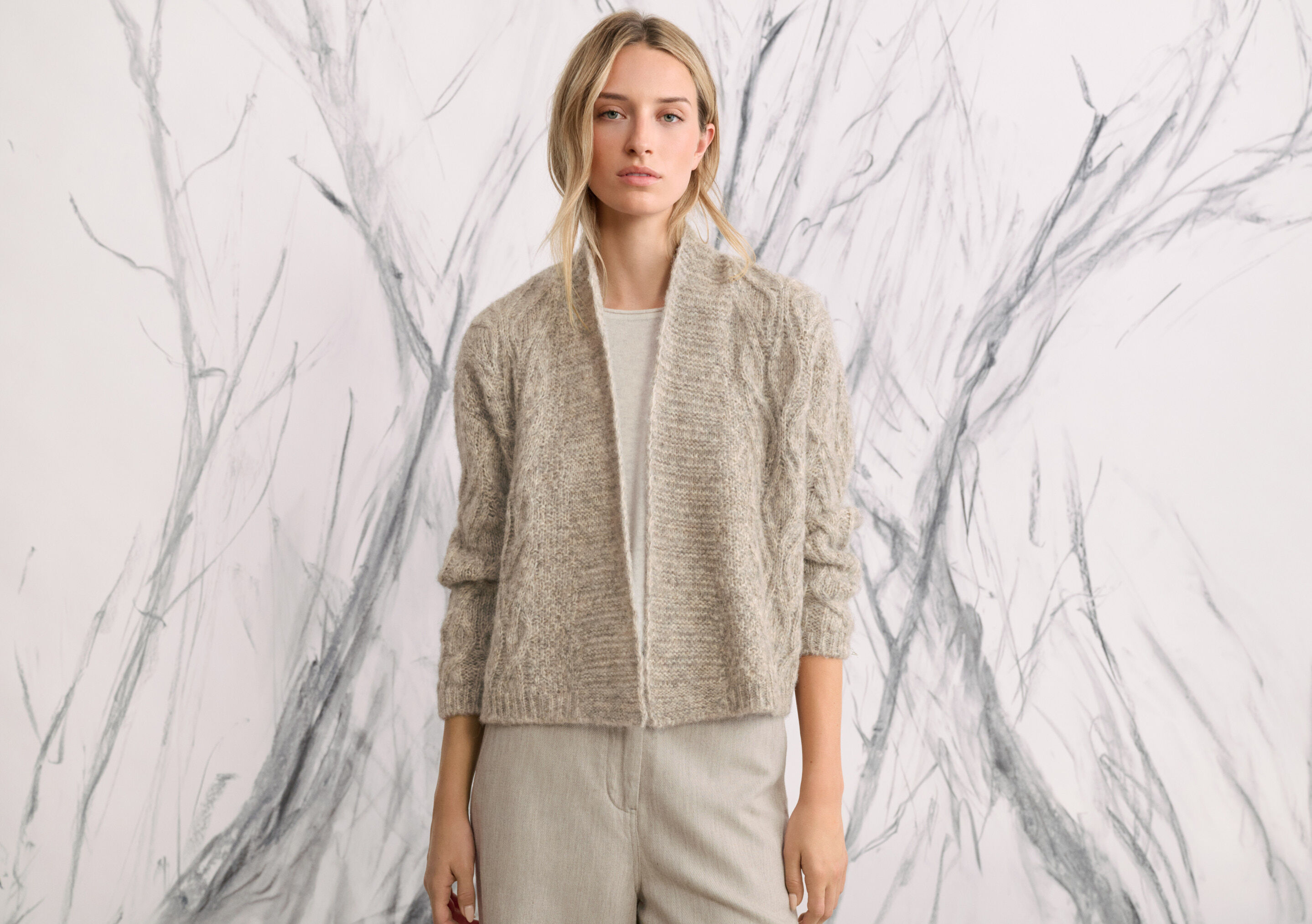 Zopfmuster-Cardigan