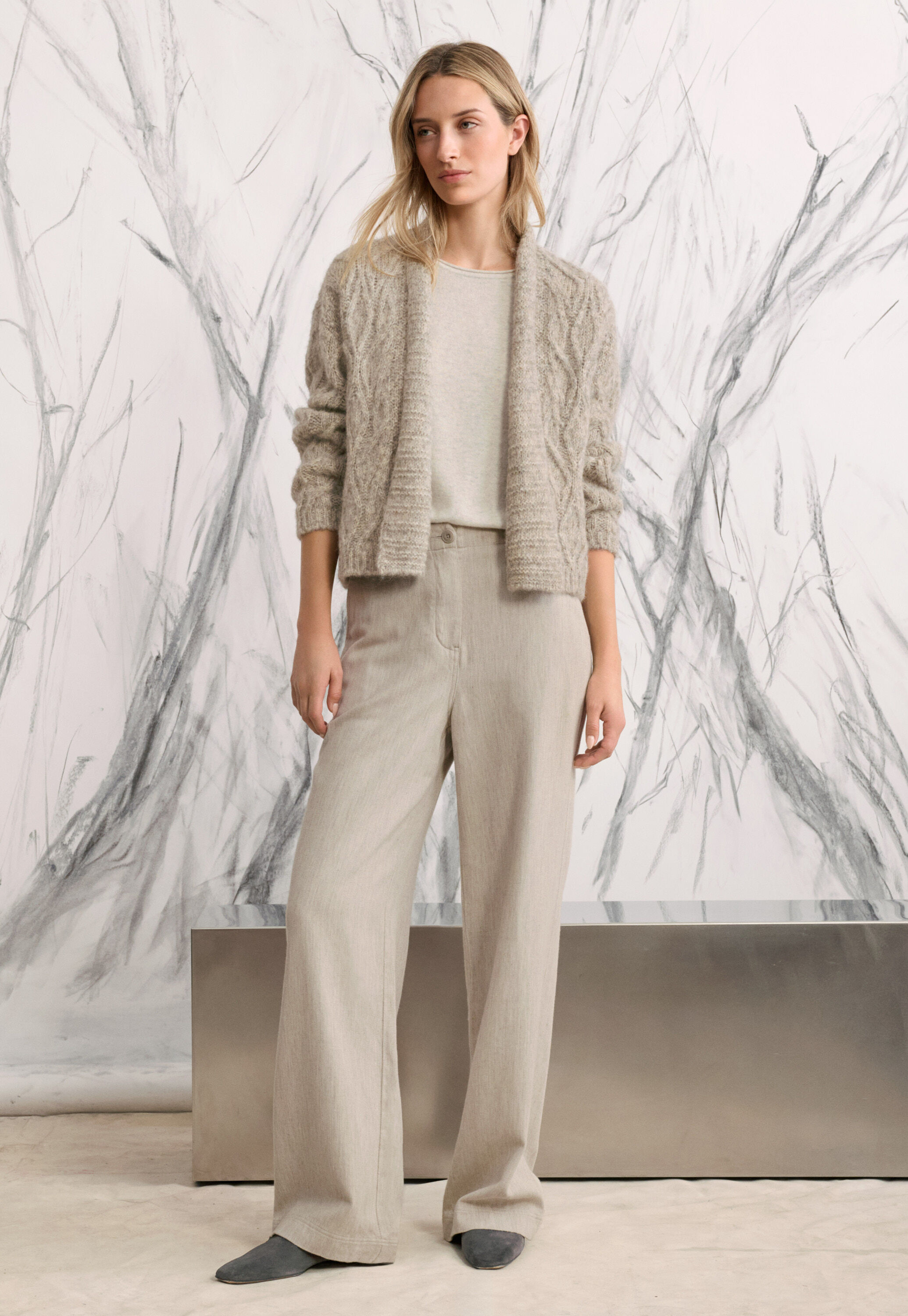 Zopfmuster-Cardigan