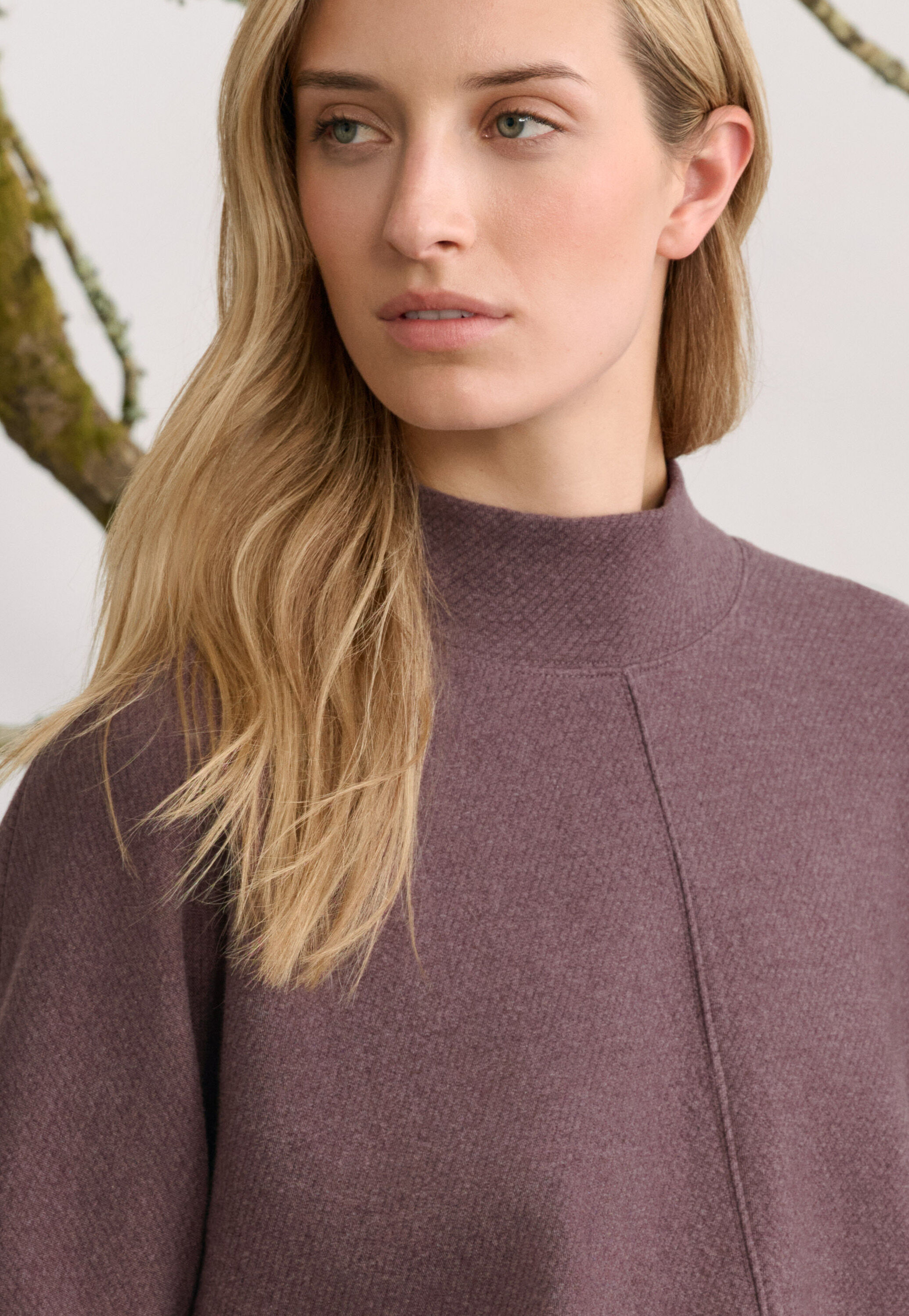Sweatshirt mit Falten&auml;rmeln, Violet, large