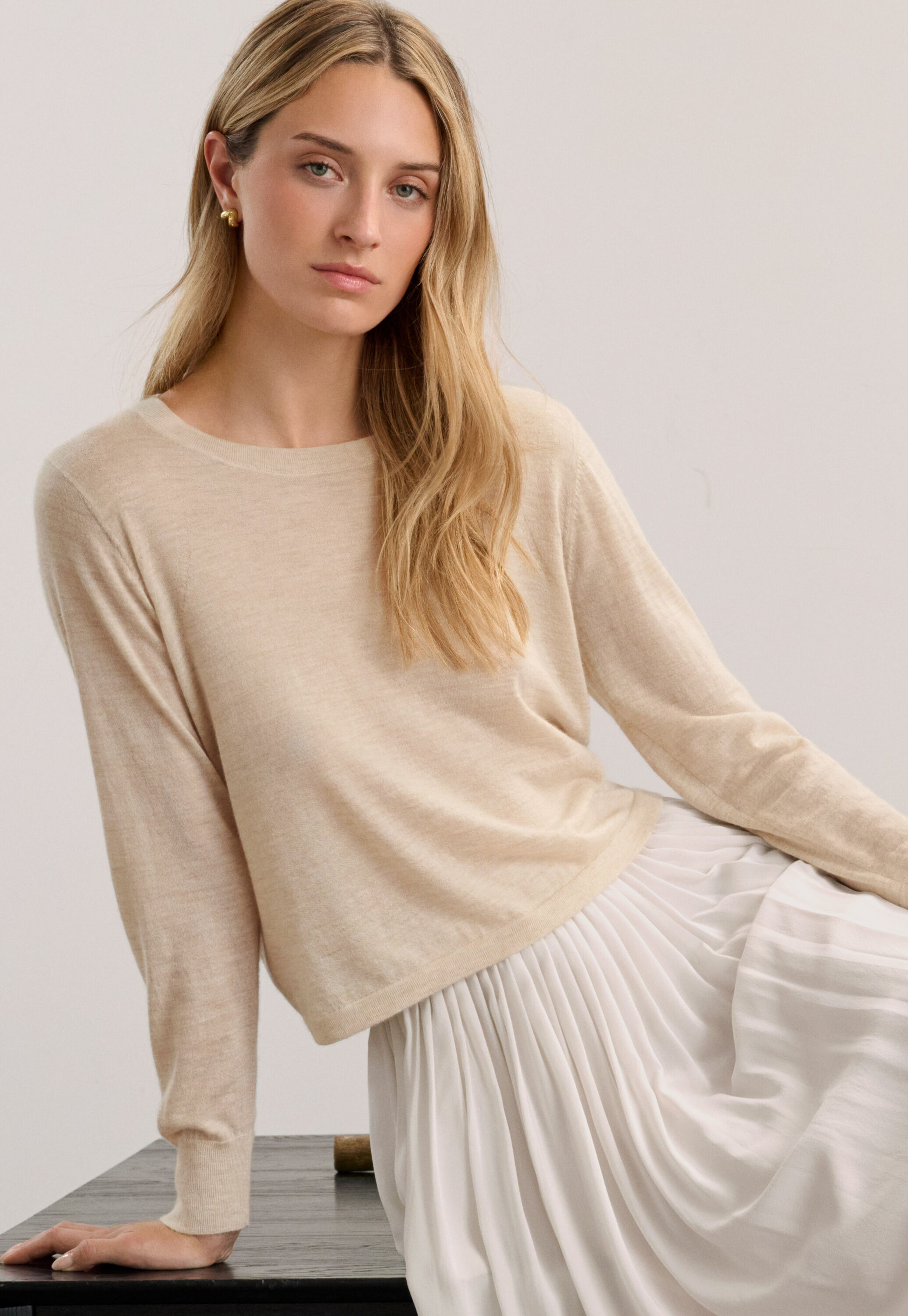 Pullover mit Trichterkragen