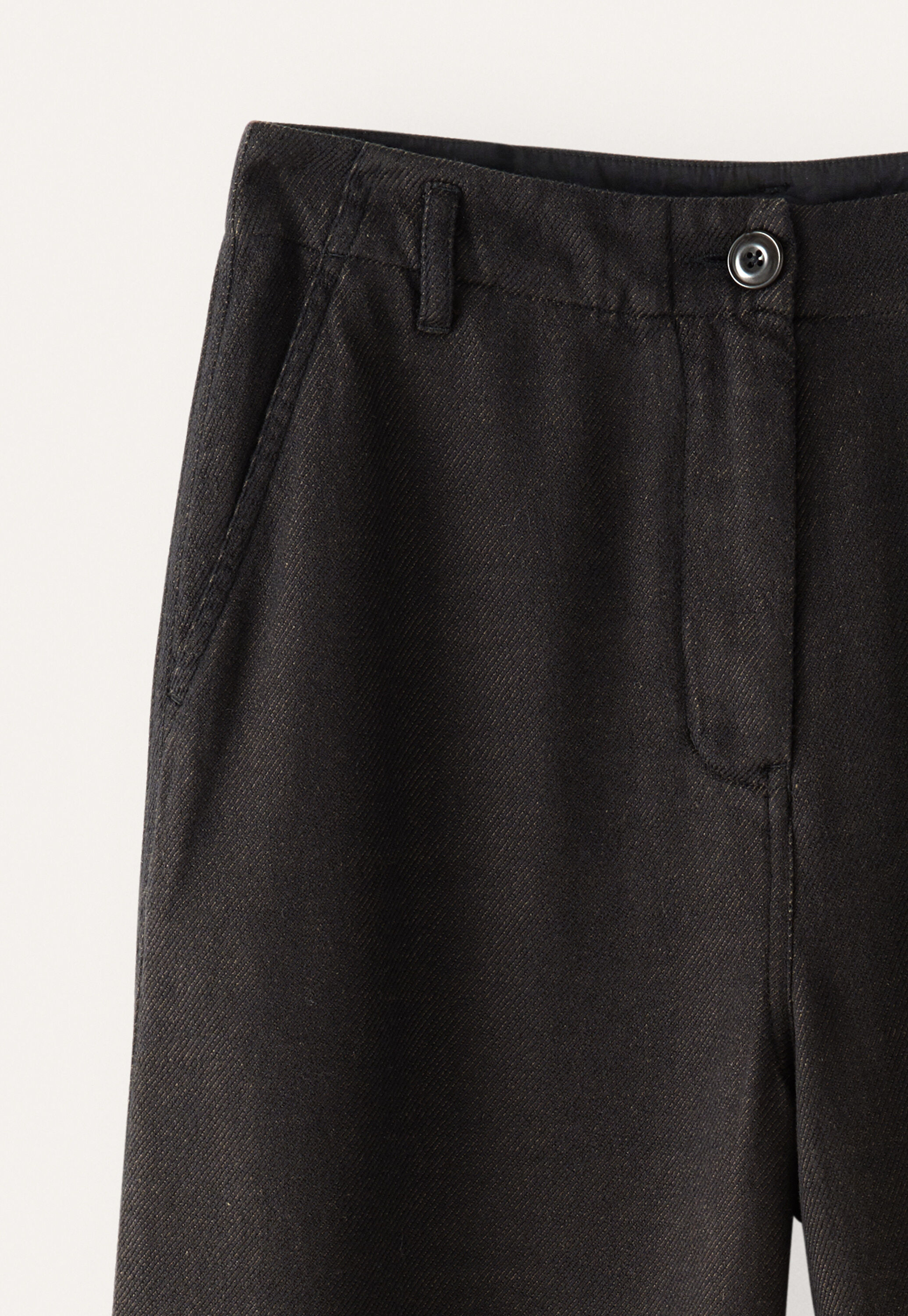 Hose mit geradem Bein, Schwarzbraun, large