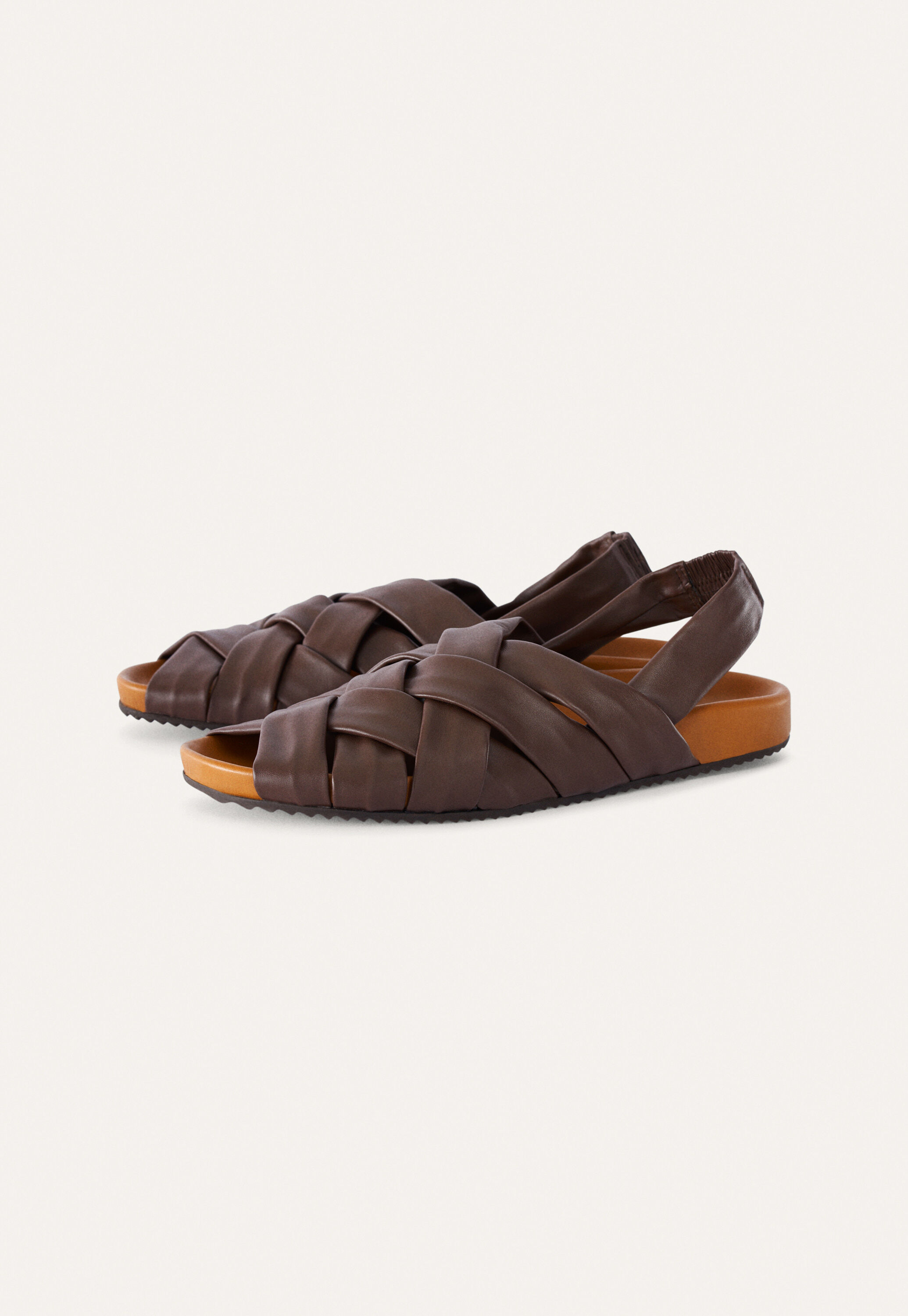 Sandale aus &uuml;berkreuztem Leder