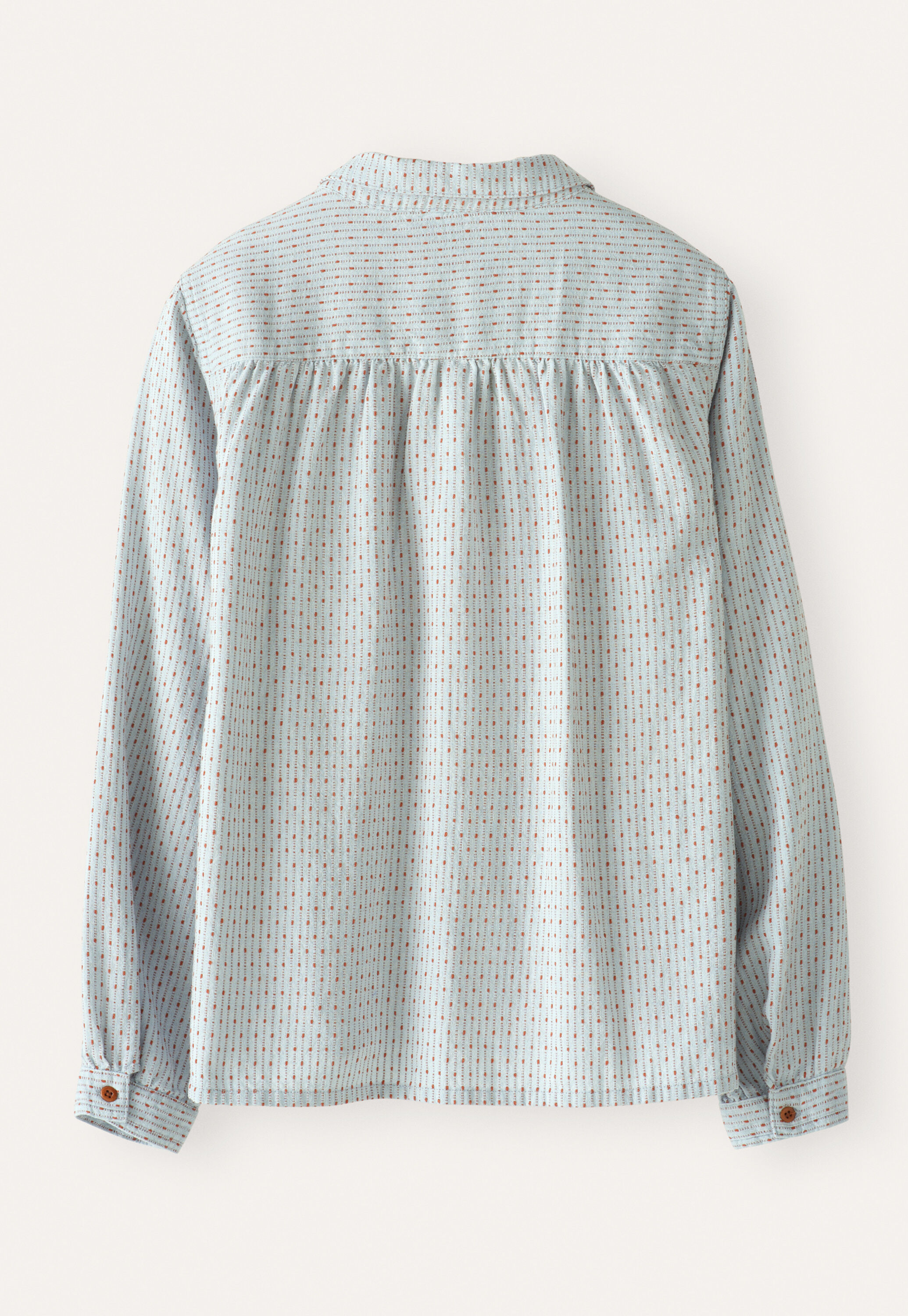 Bluse in Strichmuster-Webung