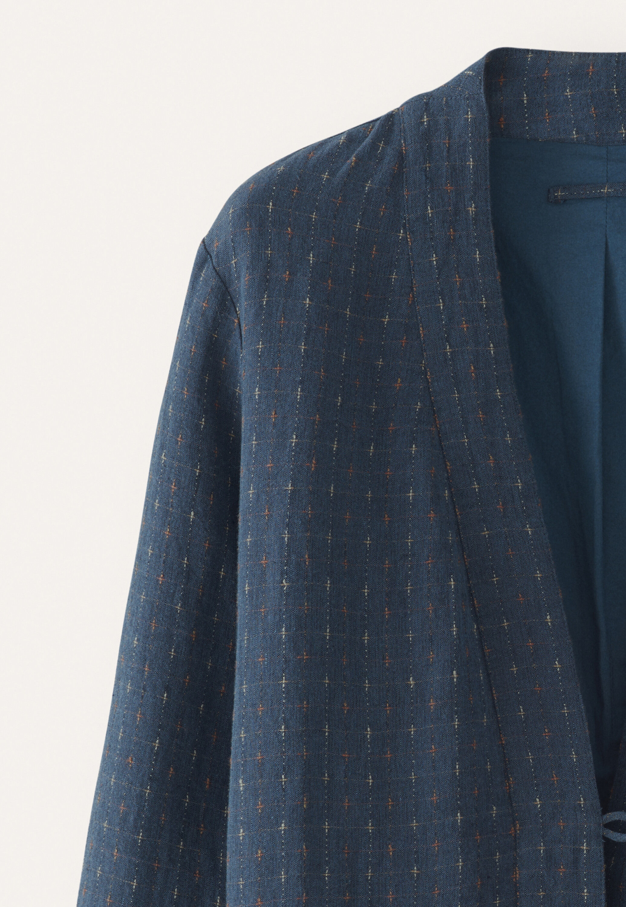 Jacke mit Kreuzmuster, Dunkles Petrol, large
