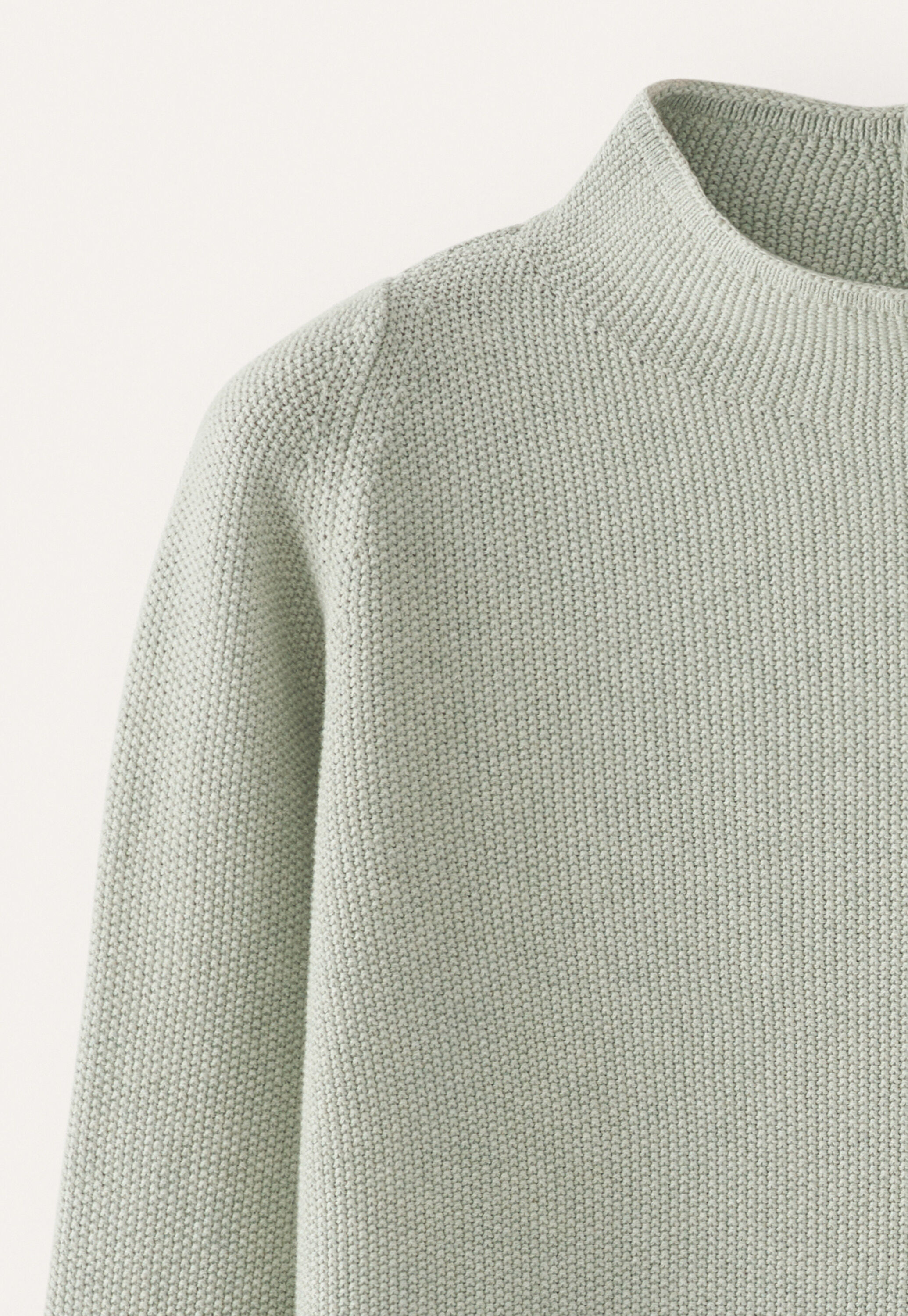 Trichterkragen-Pullover, Frostiges Salbei, large