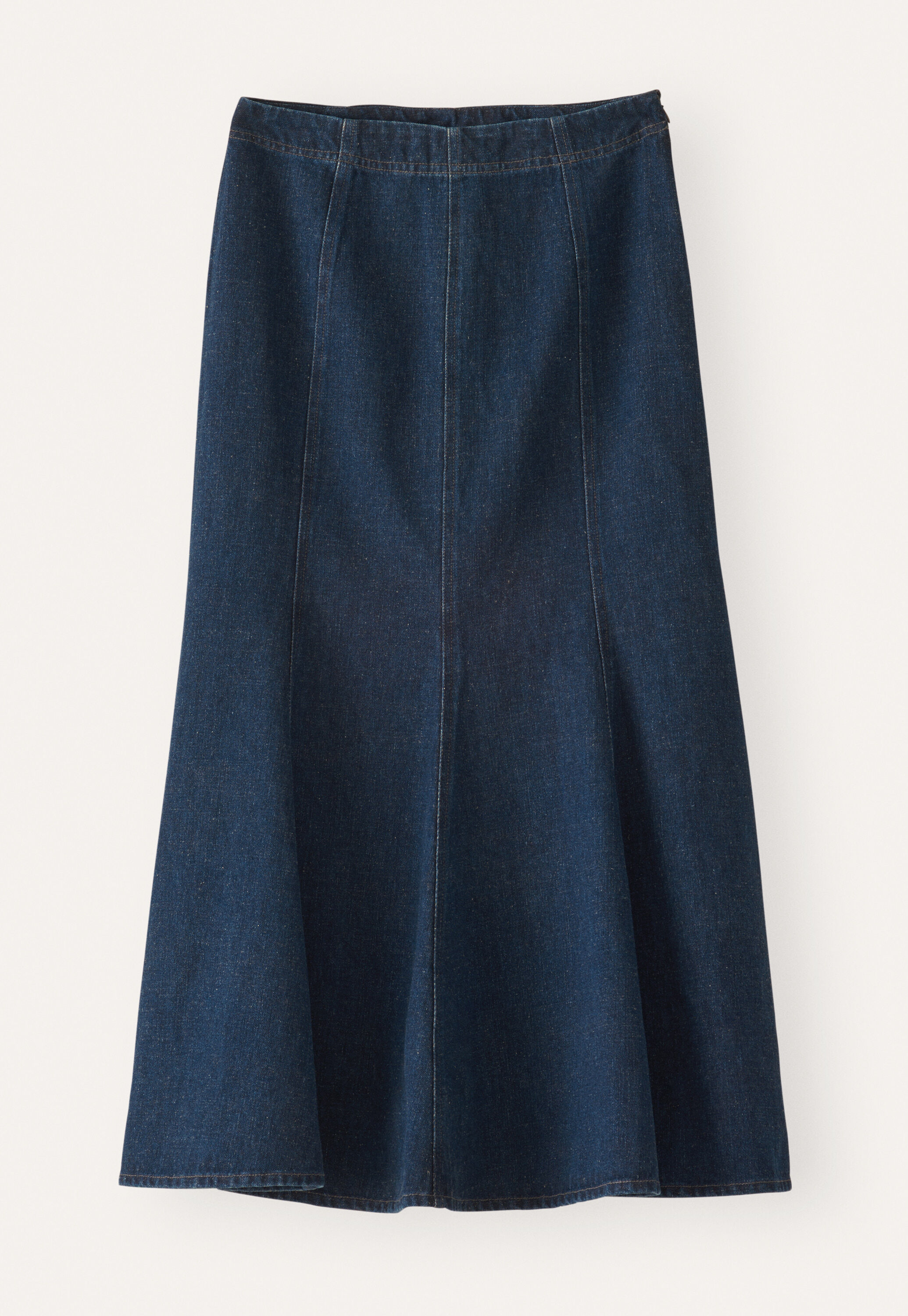 Rock mit Teilungsn&auml;hten, Dunkler Denim, large