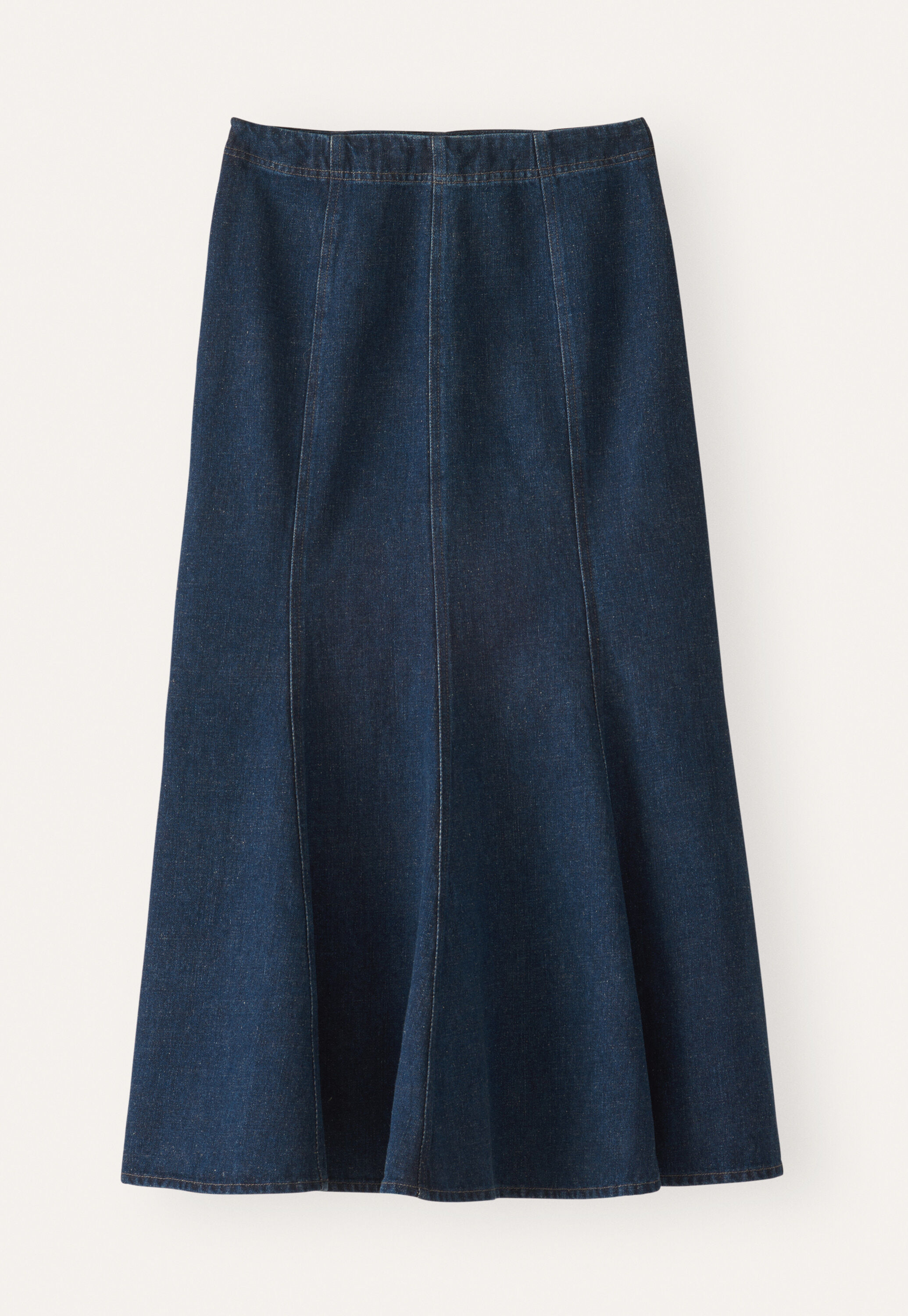 Rock mit Teilungsn&auml;hten, Dunkler Denim, large