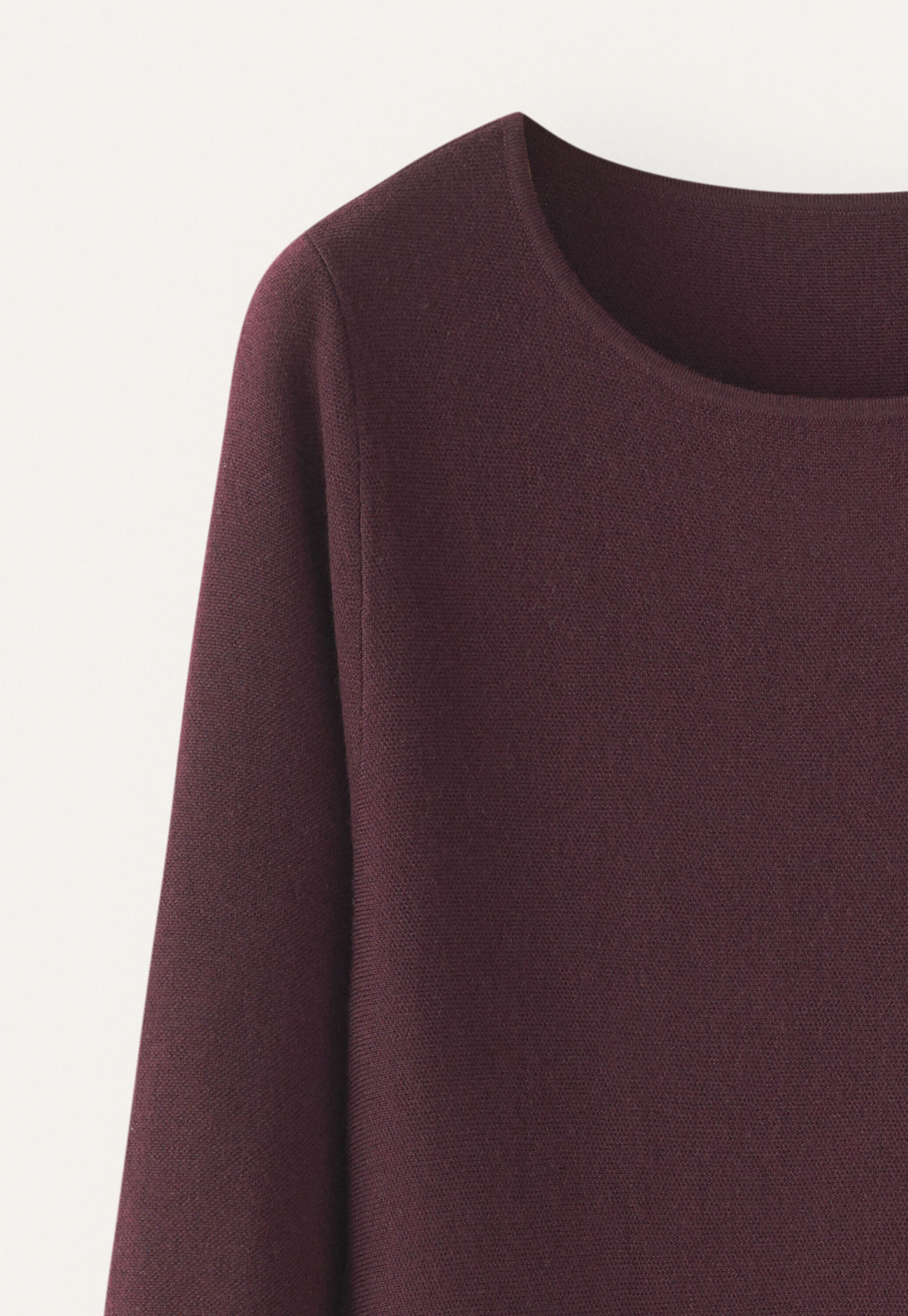 Ausgestelltes Strickkleid, Aubergine, large