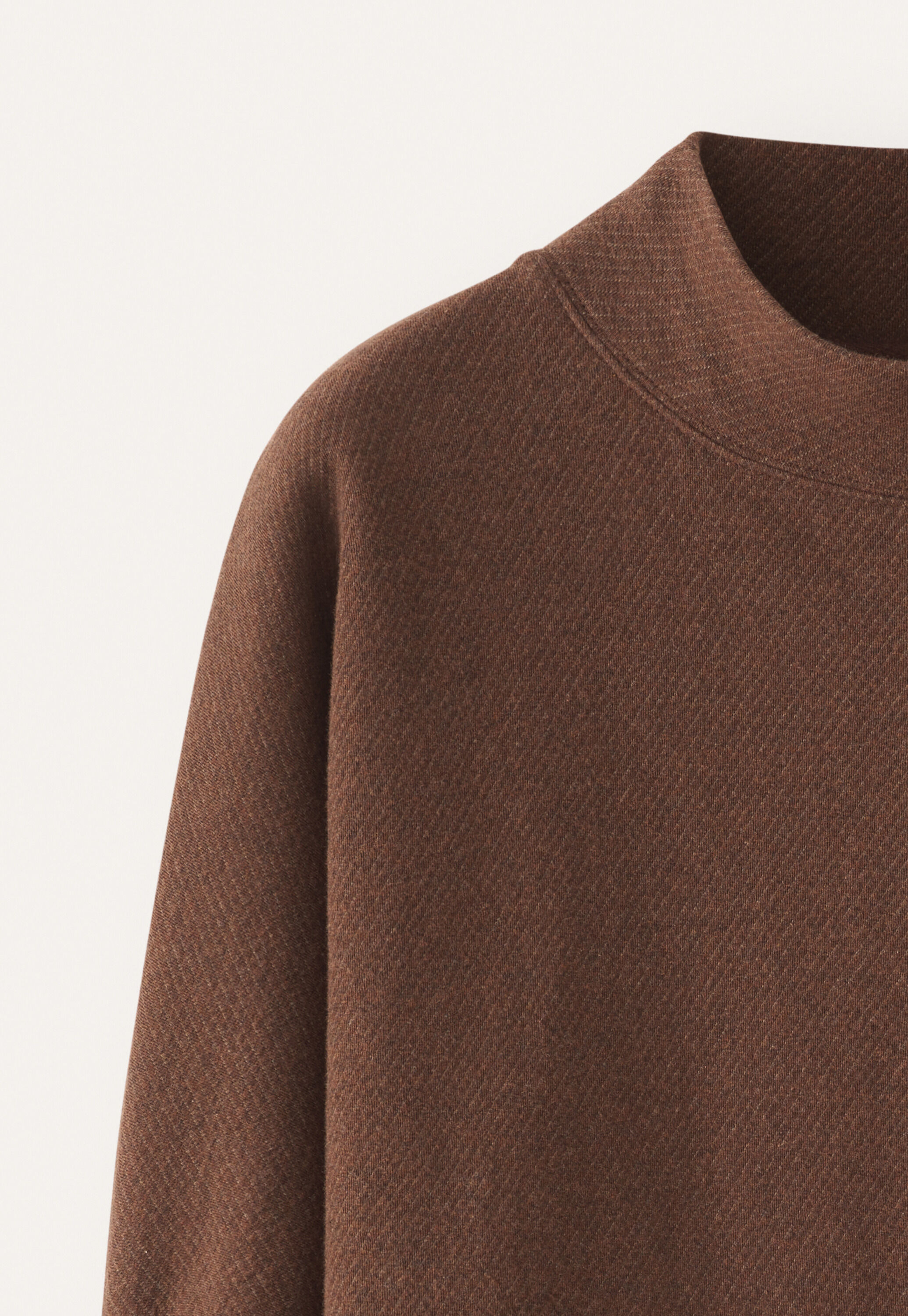 Sweatshirt mit Falten&auml;rmeln, Kastanie, large