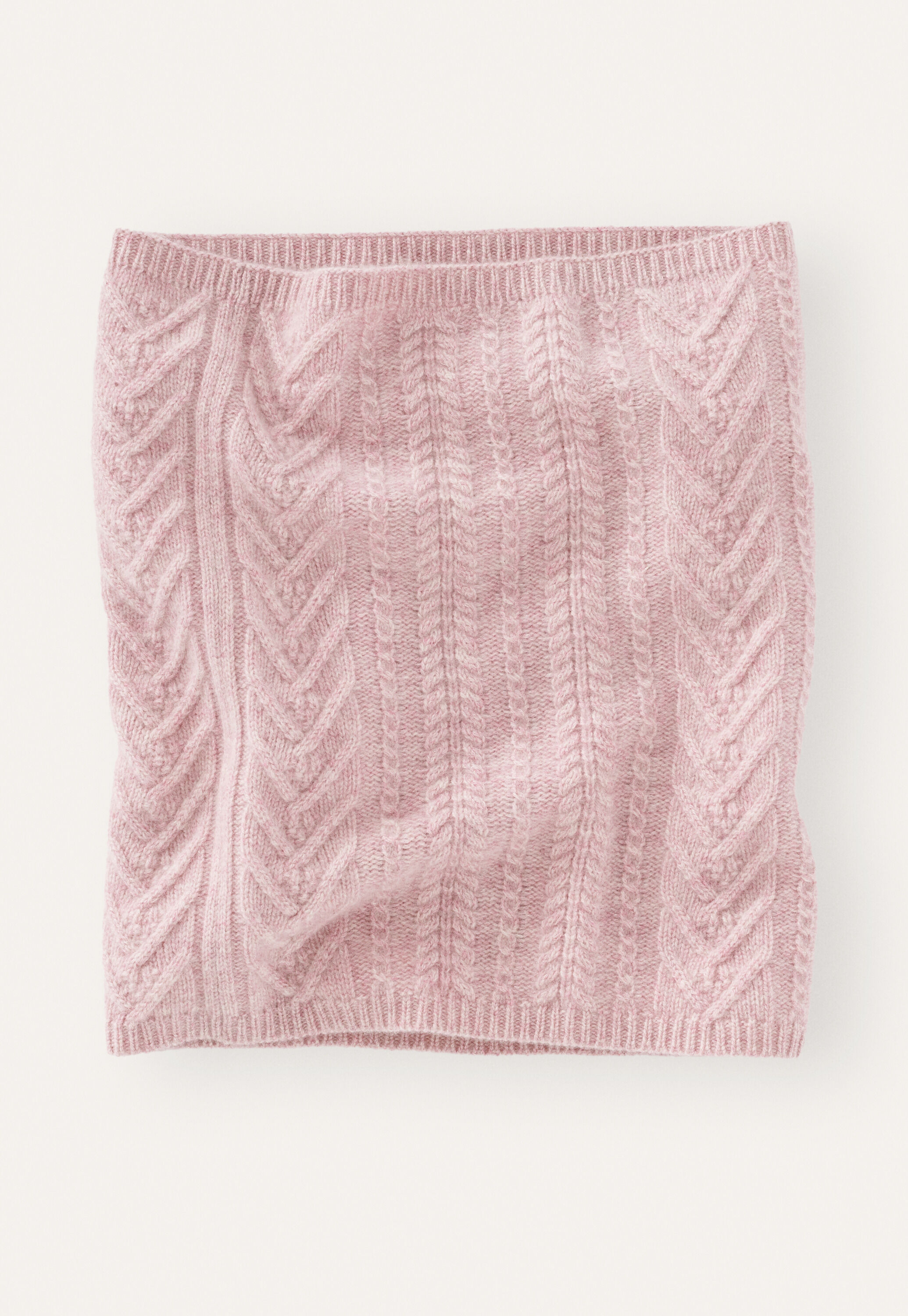 Snood im Zopfmuster, Zartes Orchideenrosa, large