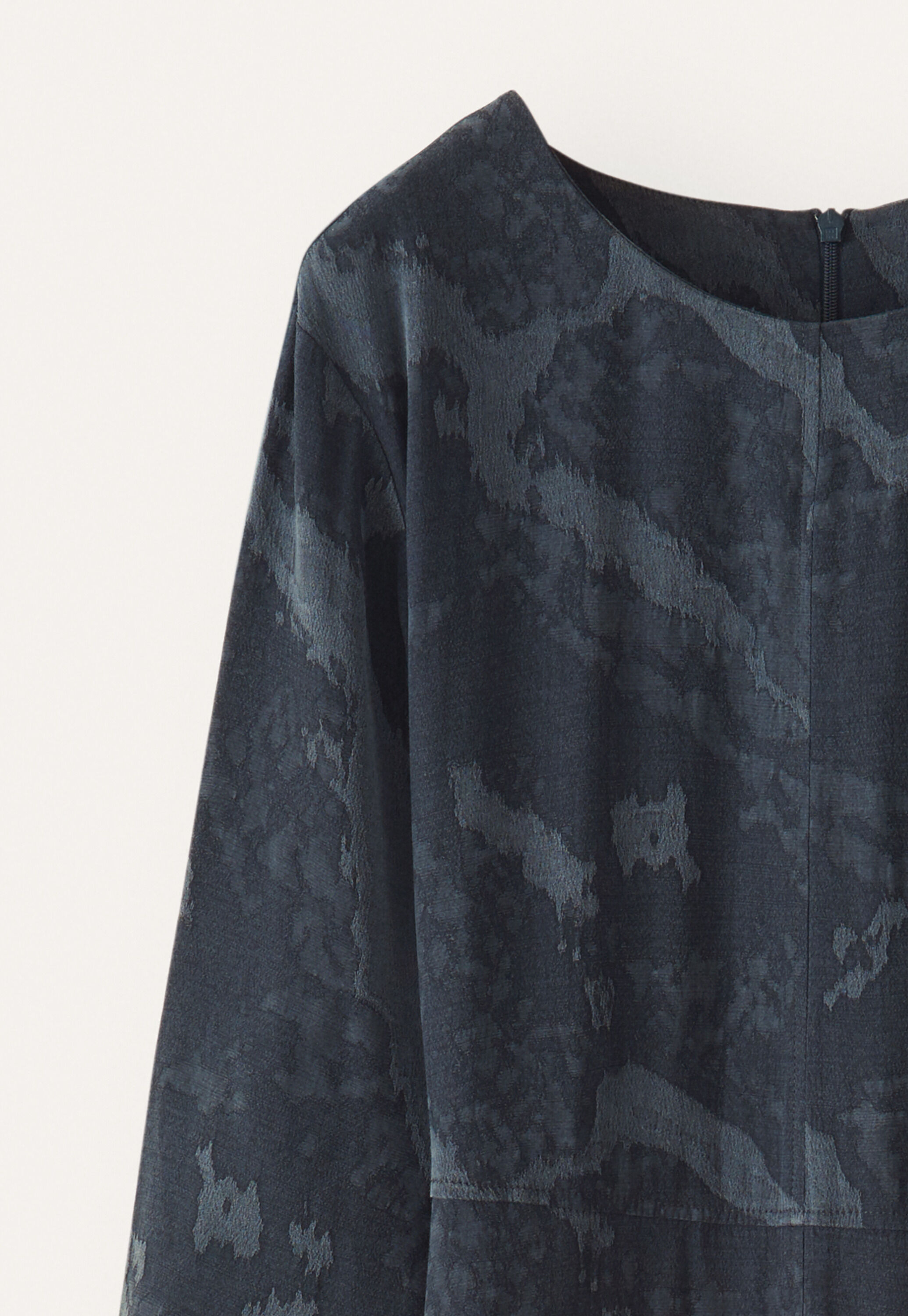 Jacquardkleid, Petrol/Schiefer, large