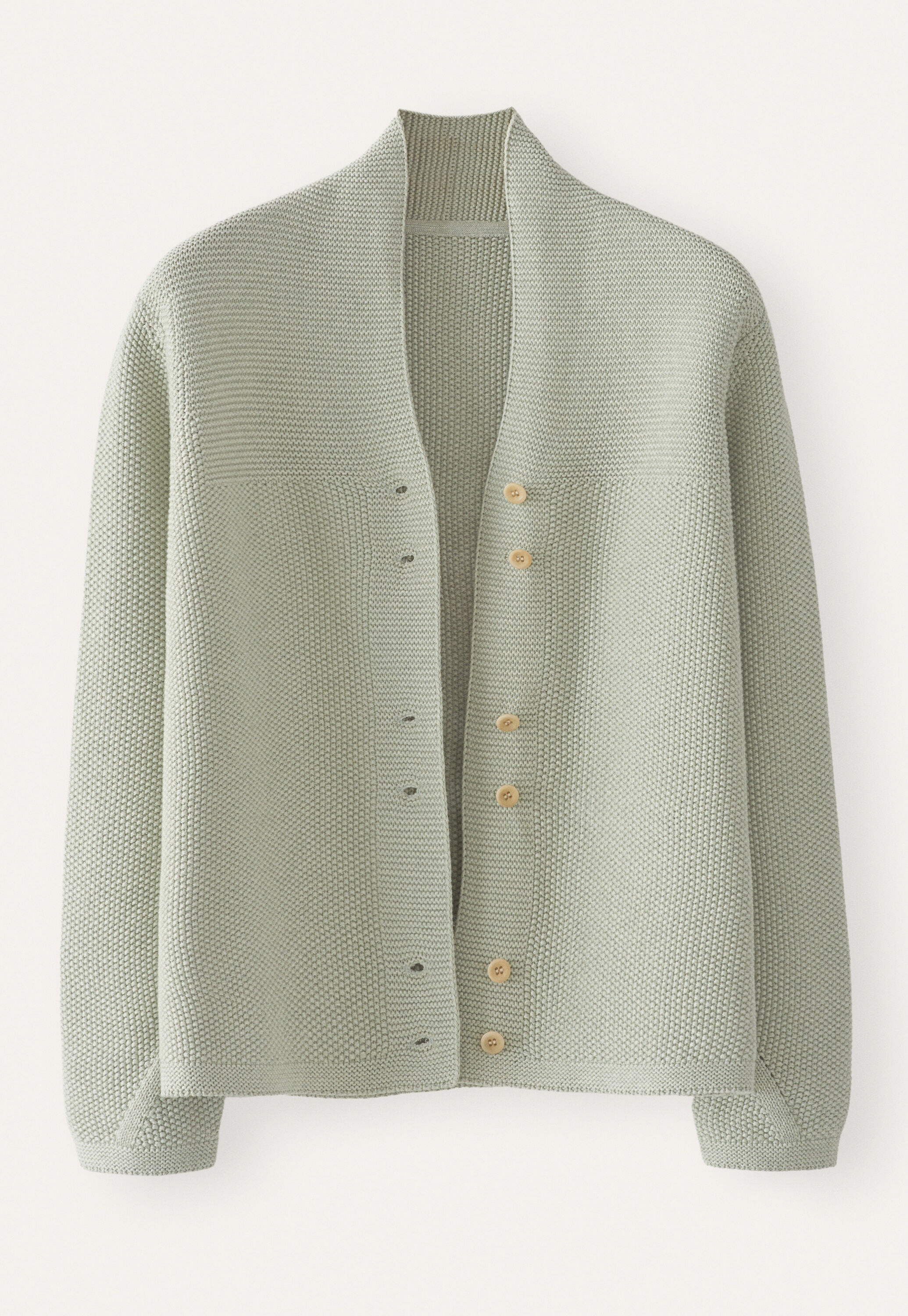 Cardigan mit Knopfleiste, Frostiges Salbeigr&uuml;n, large