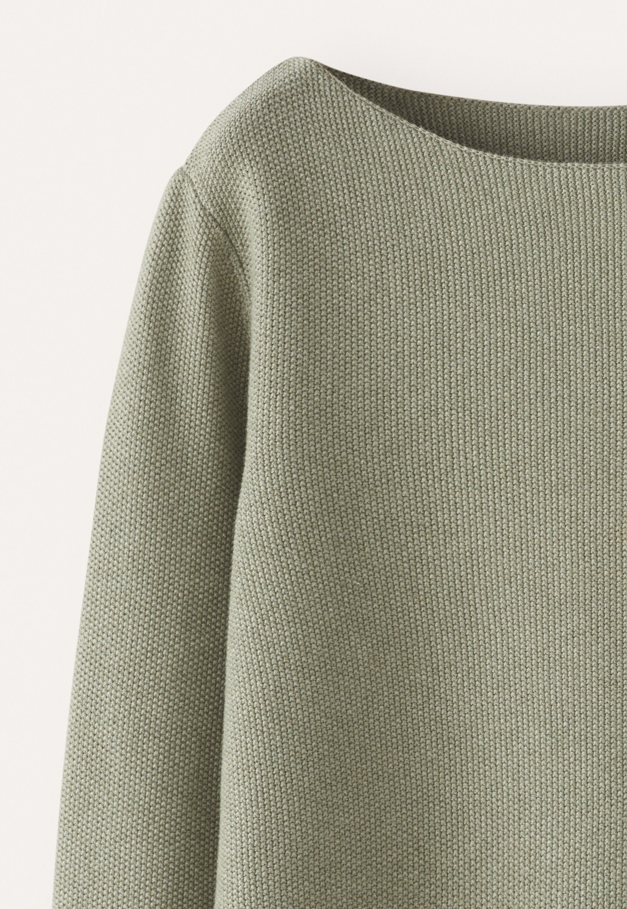 Pullover mit U-Boot-Ausschnitt, Salbei, large