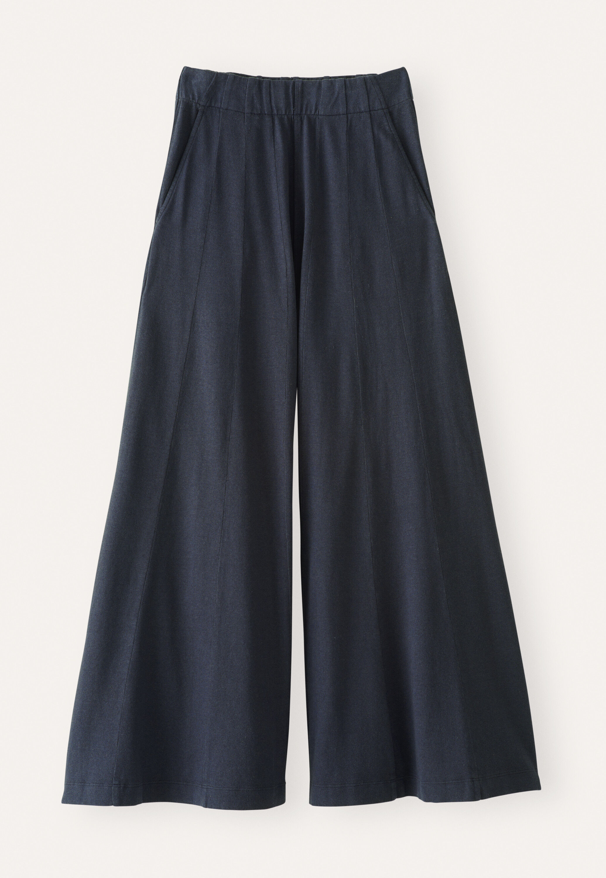 Weitbeinige Jersey-Hose