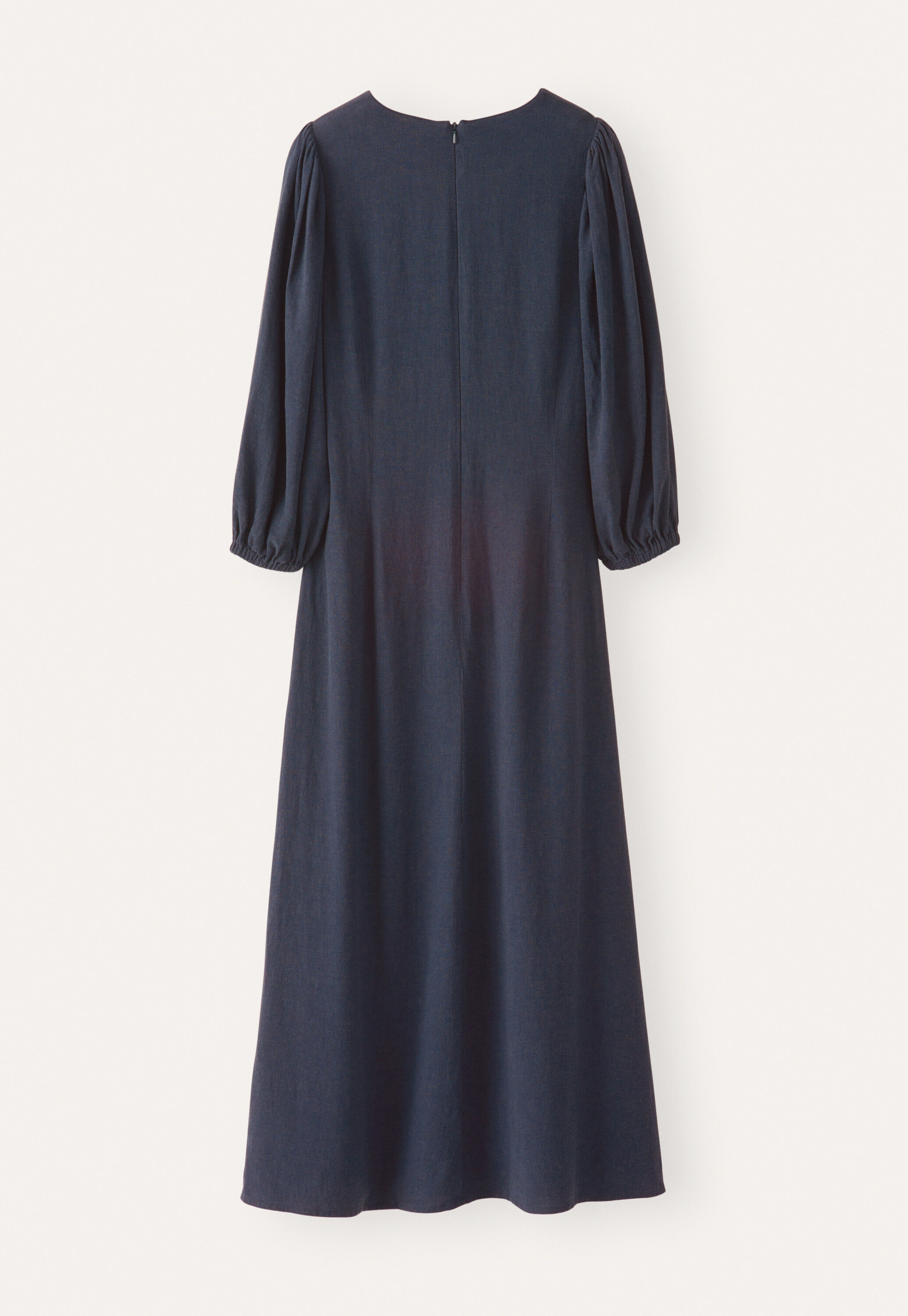 Langes Kleid mit V-Ausschnitt, Mitternacht, large