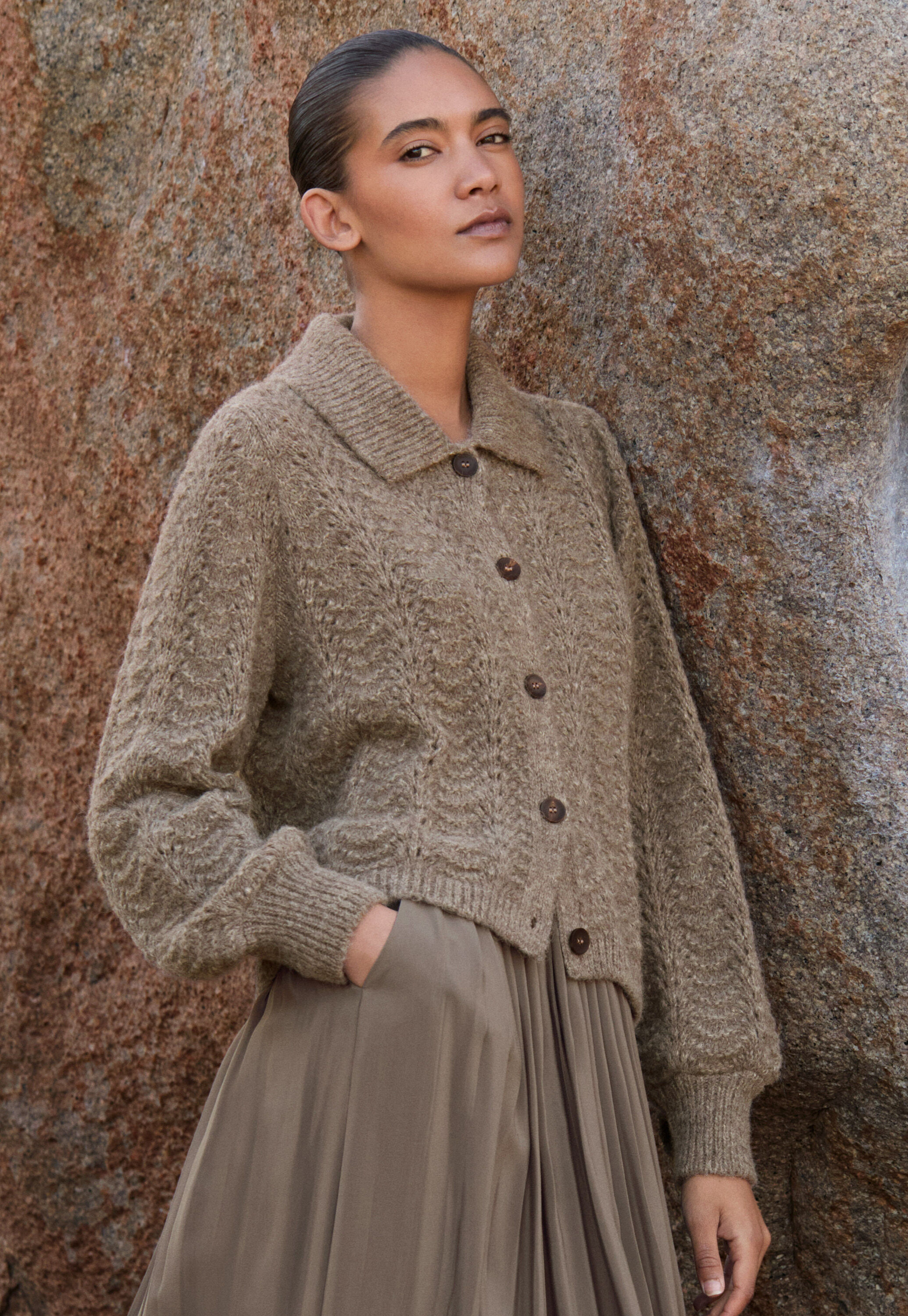 Pointelle-Cardigan