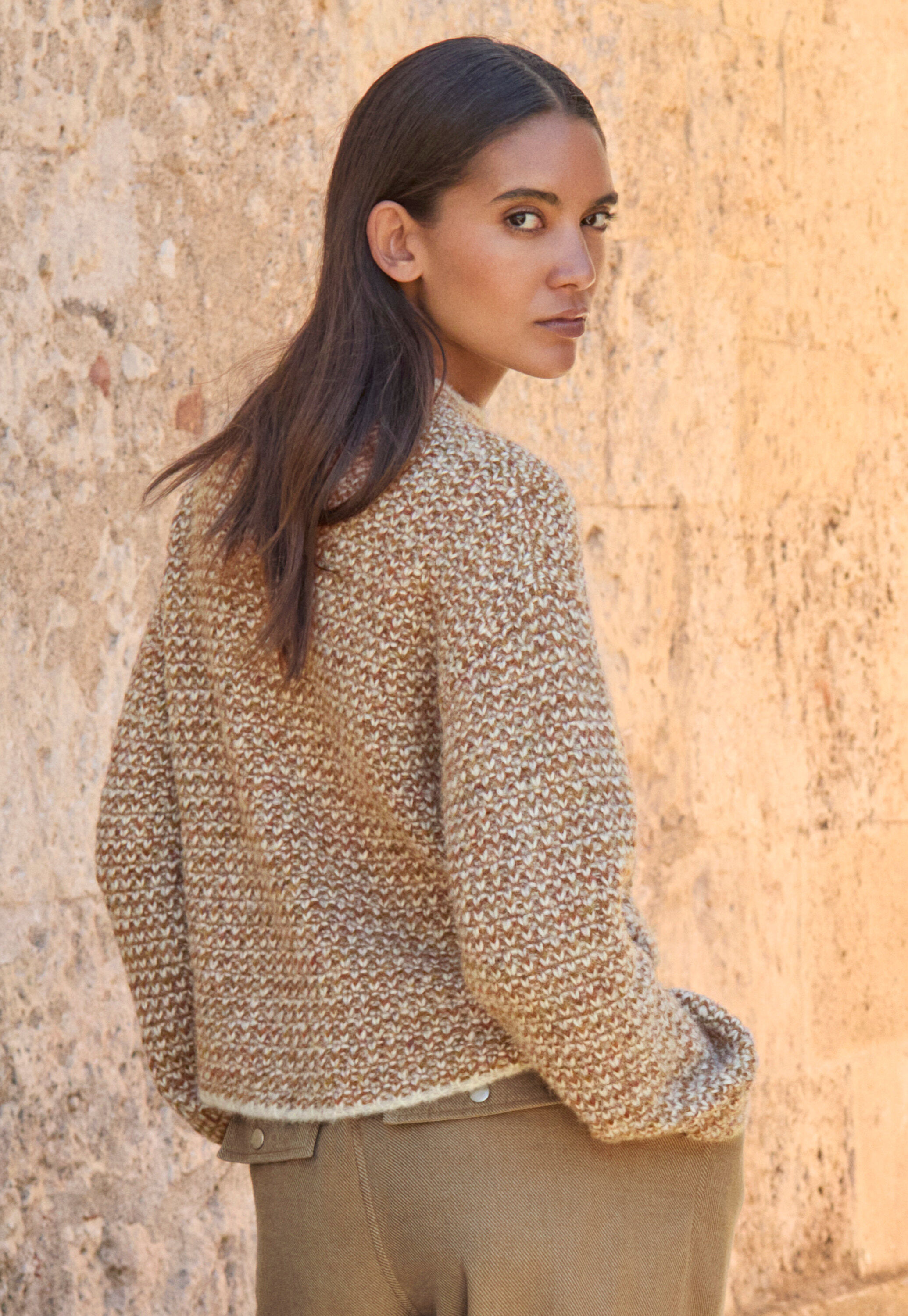 Gemusterter Strickpullover