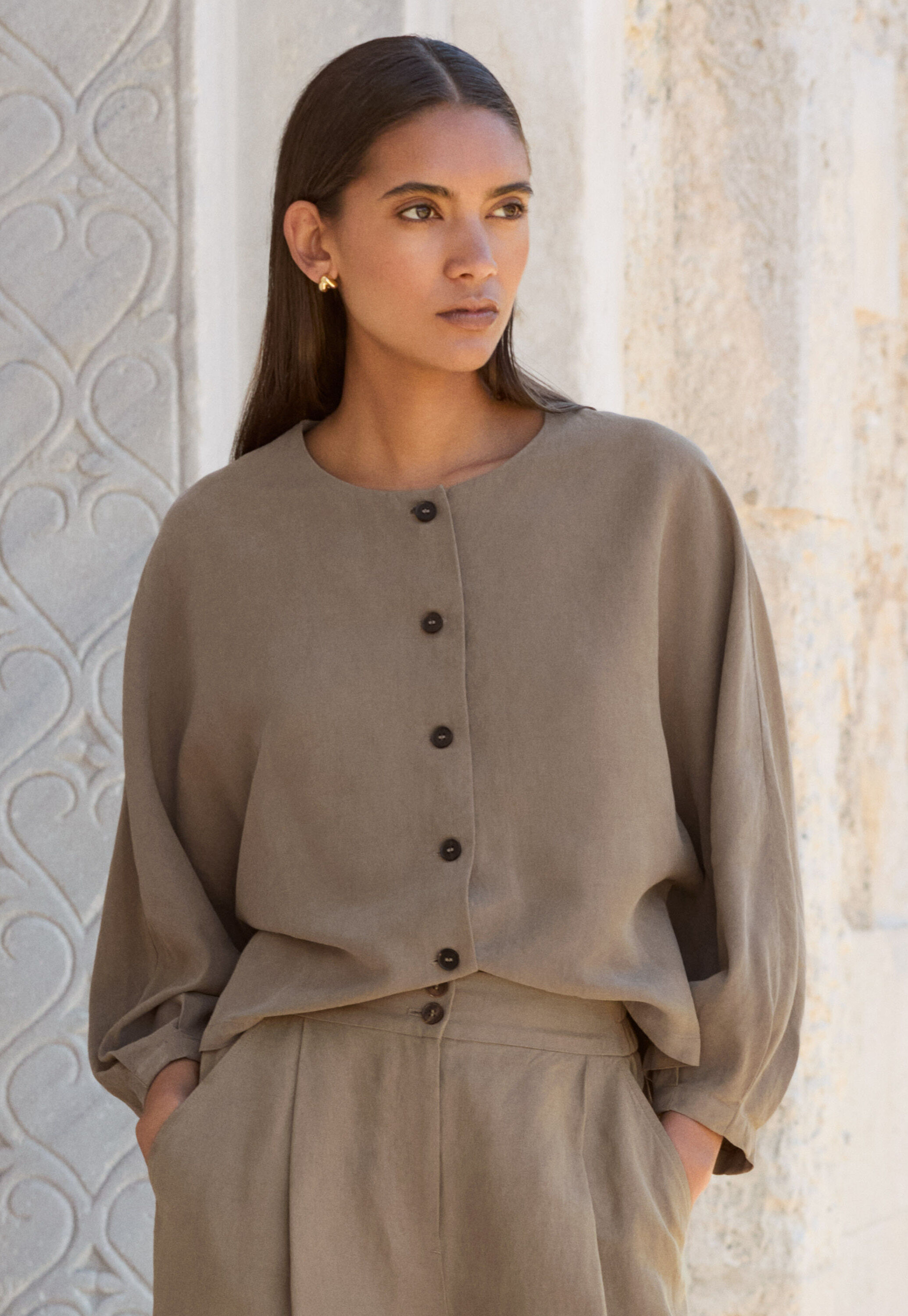 Jacke mit Dolman-&Auml;rmeln