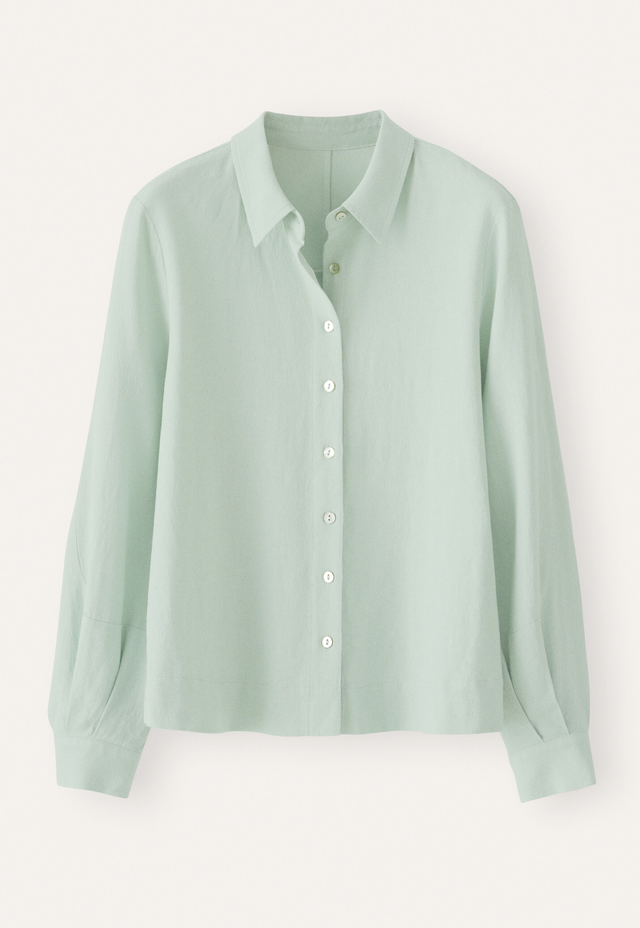 Bluse mit geschwungenen &Auml;rmeln, Aqua/Mint, large