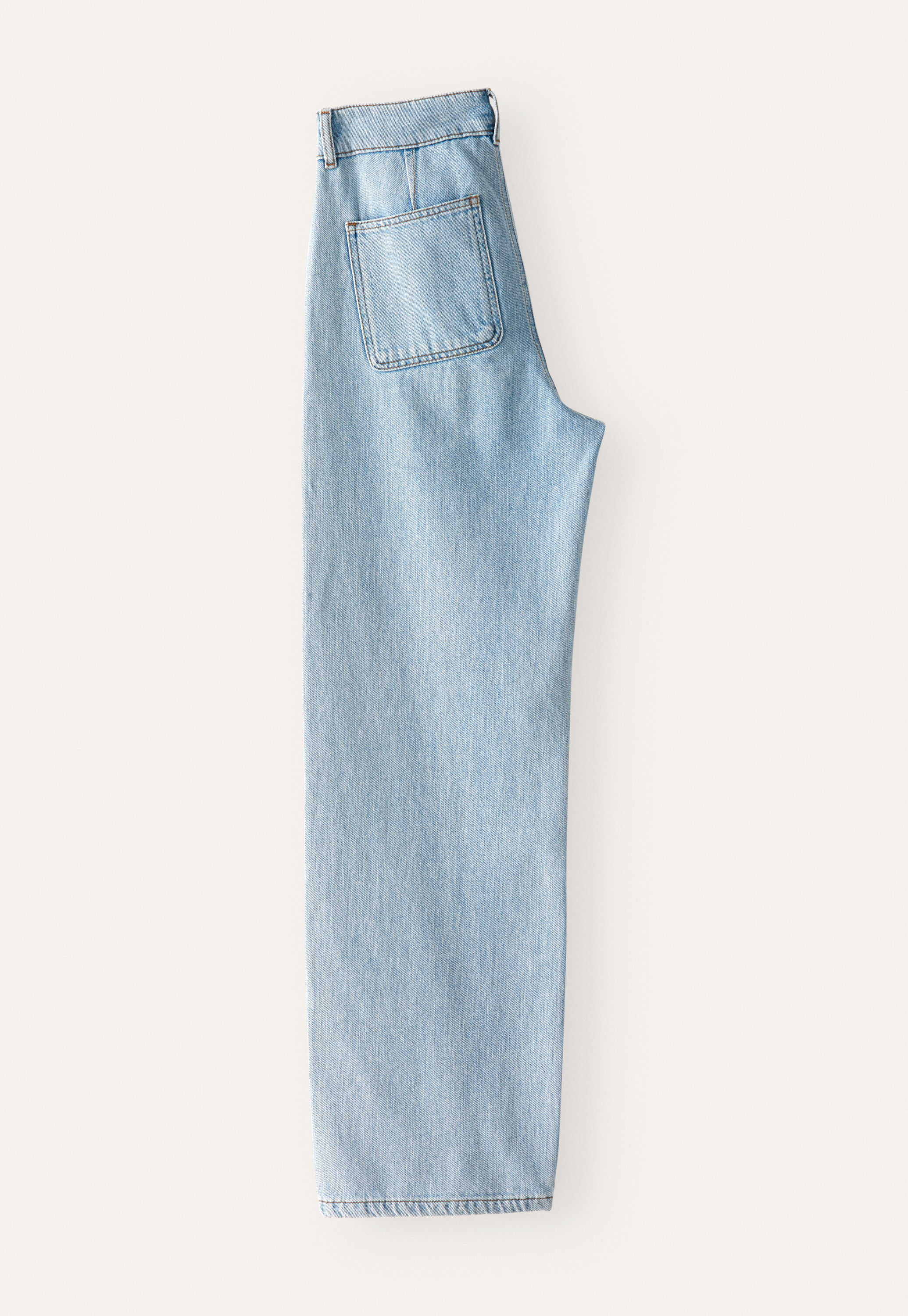 Jeans mit geradem Bein, Blasse Waschung, large