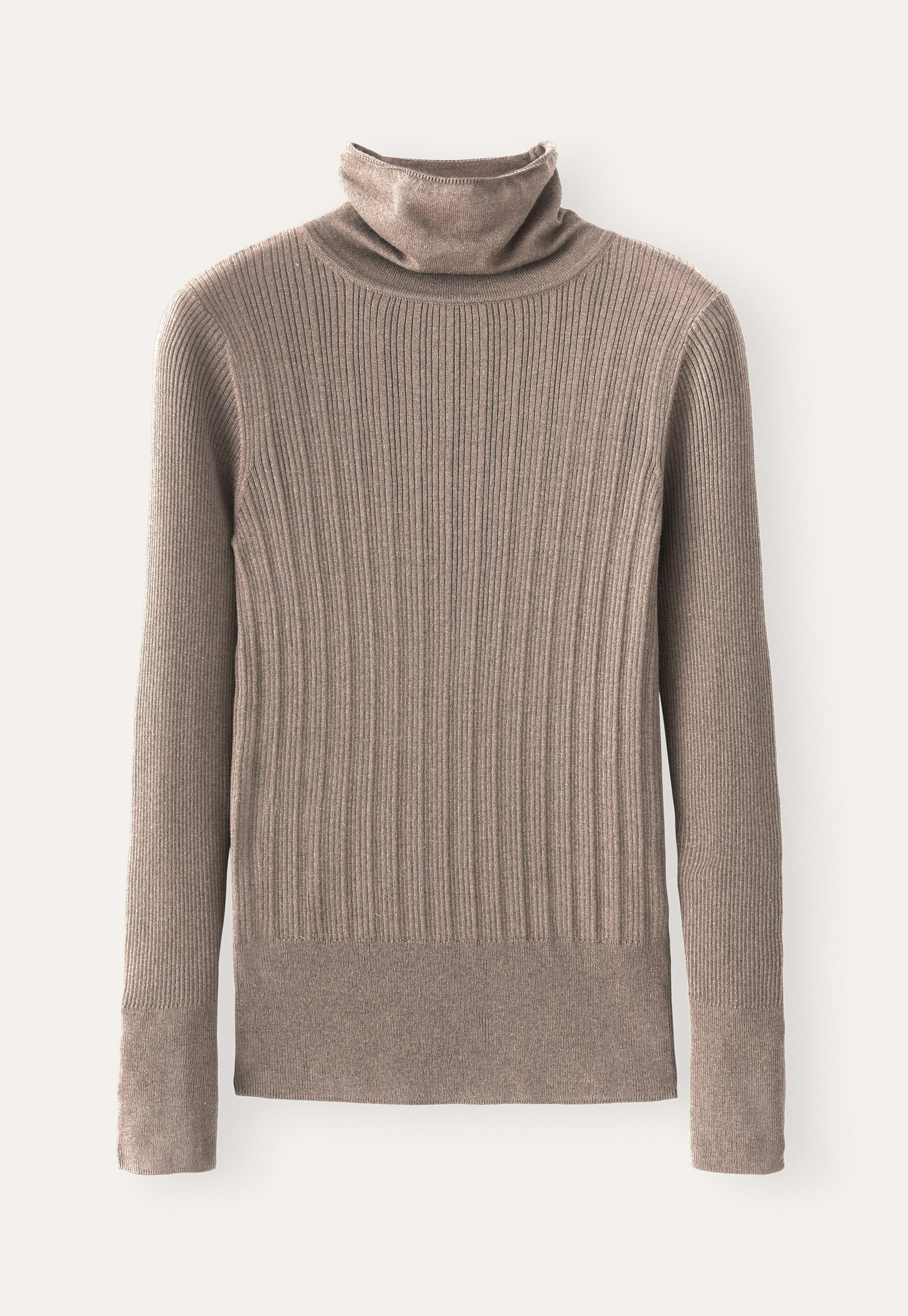 Gerippter Pullover, Haferbeige, large