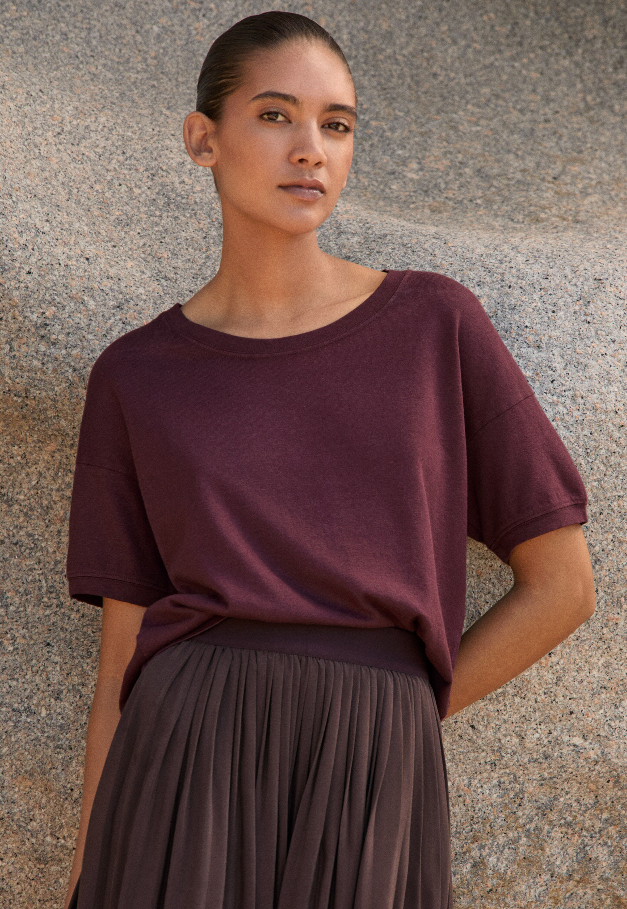 Ripppullover mit Rundhalsausschnitt
