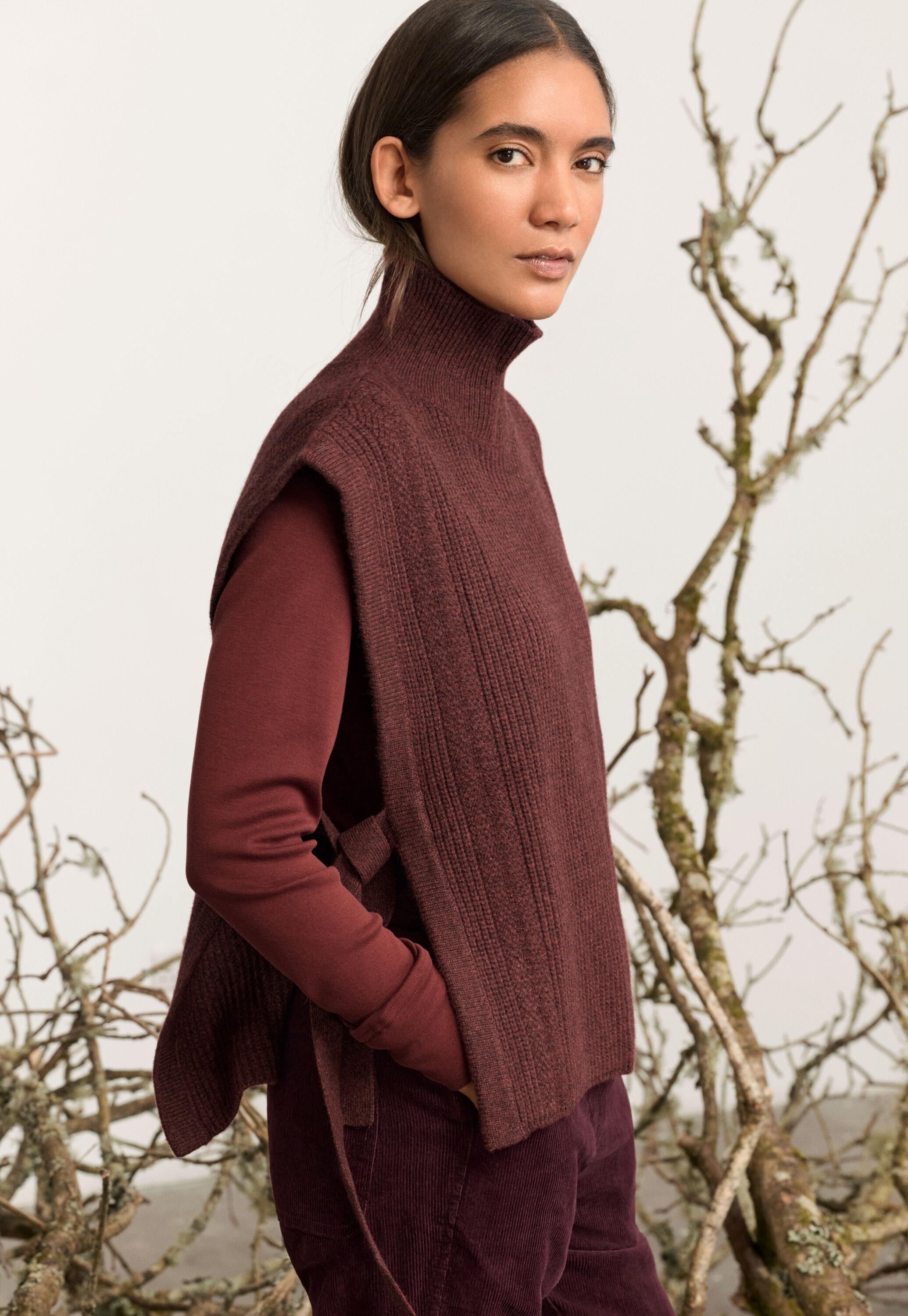 Ripppullover mit Rundhalsausschnitt