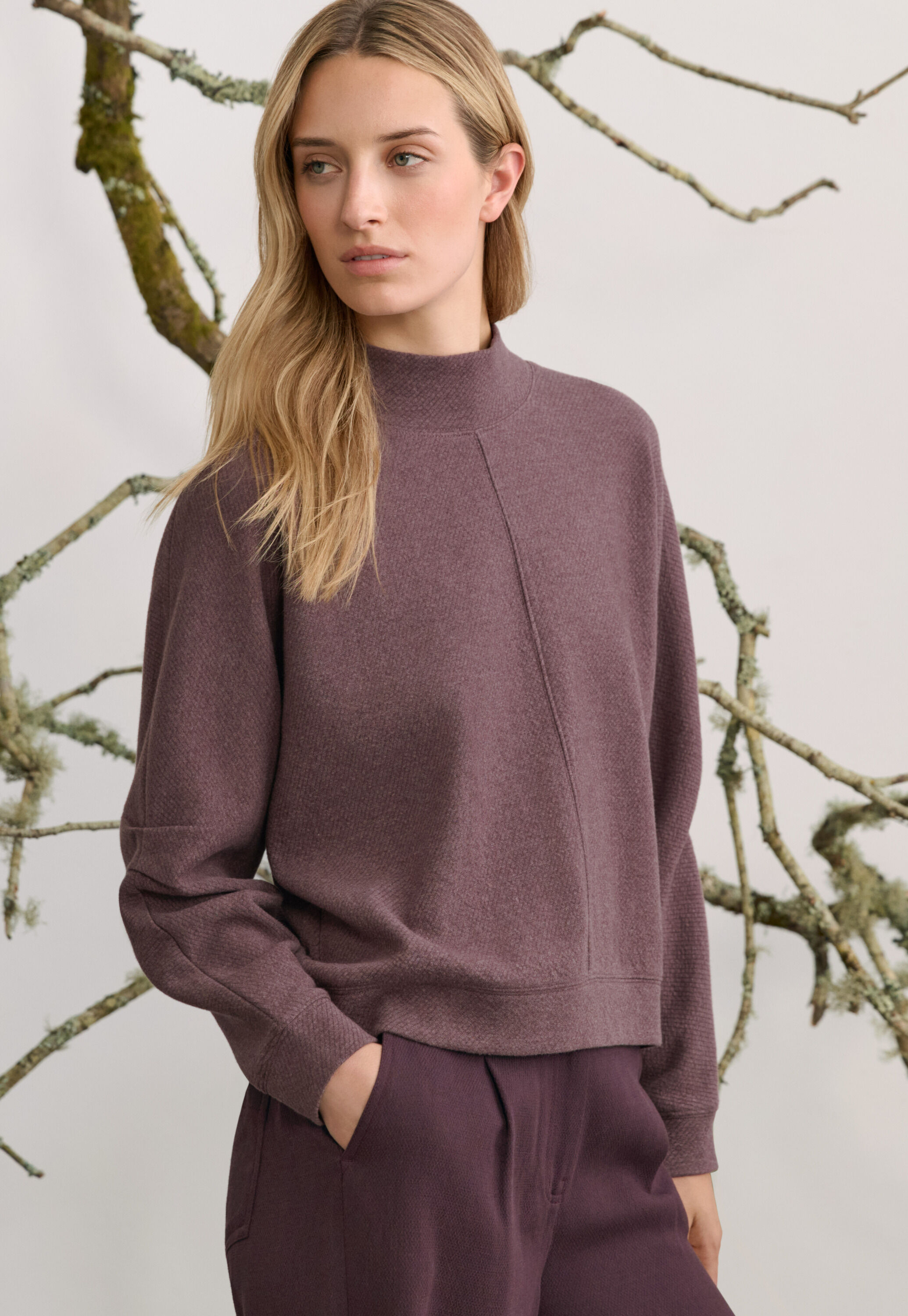 Sweatshirt mit Falten&auml;rmeln