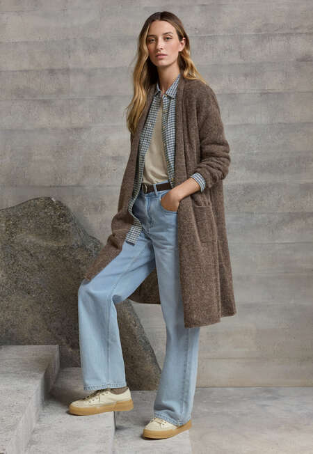 Verschlussloser Cardigan, Zartes Braun, completeTheLook