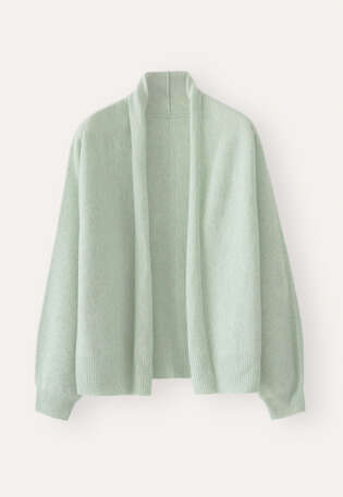 Schalkragen-Cardigan, Zartes Mint, webstill