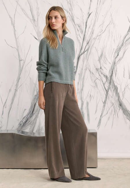 Pullover mit Frontrei&szlig;verschluss, Lagune, completeTheLook