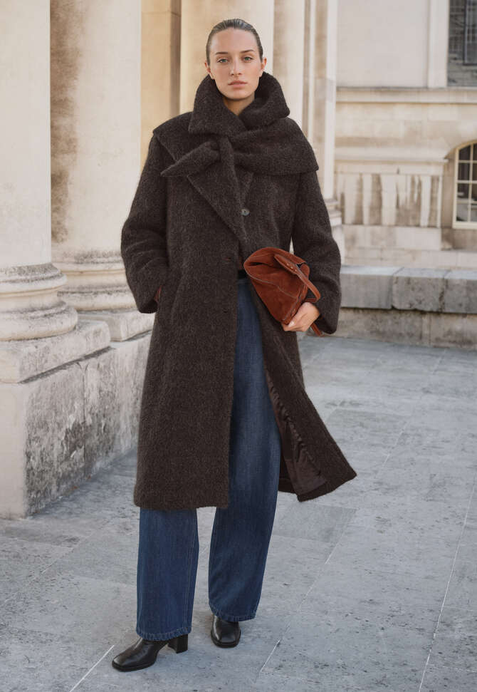 Boucl&eacute;schal, Kaffee, completeTheLook