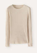 Ripppullover, Zartes Rehbraun, webstill