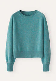 Pullover mit Raglan&auml;rmeln, Meerest&uuml;rkis, webstill