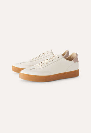 Schn&uuml;r-Sneaker, Helles Kaschmir, webstill