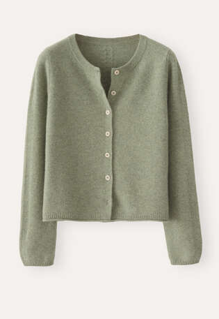 Durchgekn&ouml;pfter Pullover, Zartes Waldgr&uuml;n, webstill