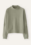 Sweatshirt mit Falten&auml;rmeln, Gewaschenes Salbeigr&uuml;n, webstill