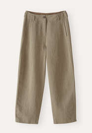 Barrel-Leg-Hose, Taupe, webstill