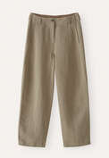 Barrel-Leg-Hose, Taupe, webstill