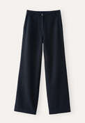 Hose mit geradem Bein, Blauschwarz, webstill