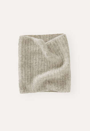 Strick-Snood, Blasses Grau, webstill