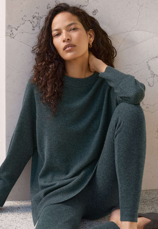 Pullover mit Raglan&auml;rmeln, Petrol-Schiefer, completeTheLook