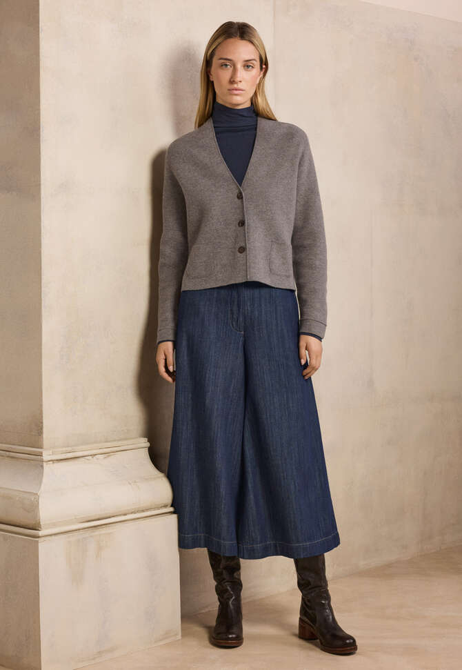 Denim-Culotte, Indigo gesp&uuml;lt, completeTheLook
