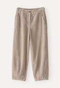 K&uuml;rzere Hose aus Cord, Haferbeige, webstill
