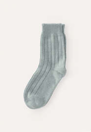 Gerippte Socken, Zartes Aqua, webstill