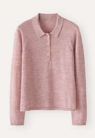 Pullover mit Kragen, Gefrostetes Rosa, webstill
